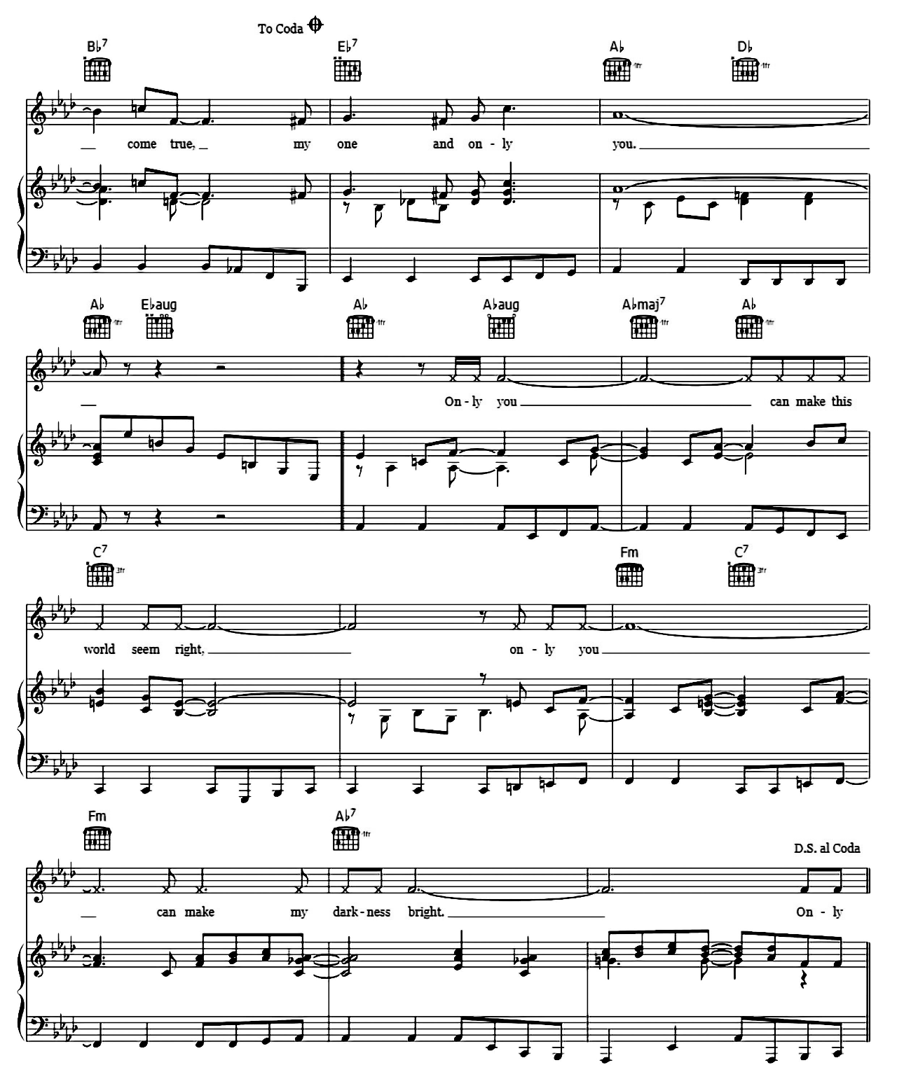 Only You (And You Alone) sheet music 4