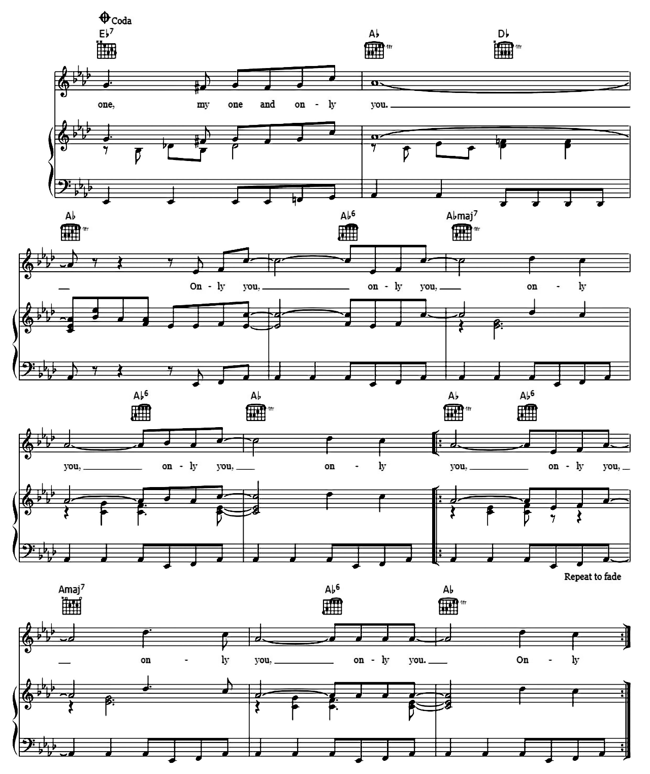 Only You (And You Alone) sheet music 5