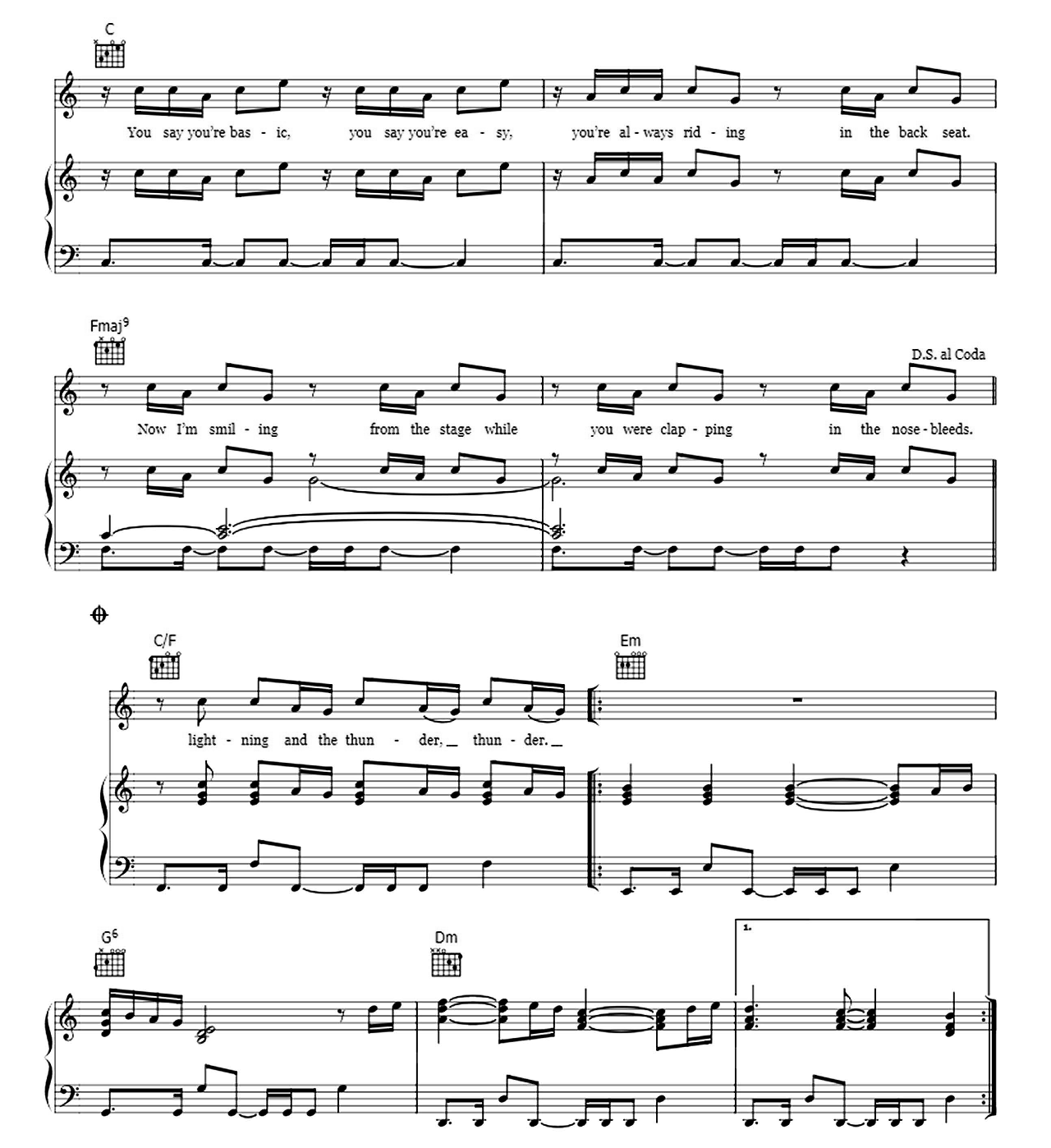 Thunder sheet music 4