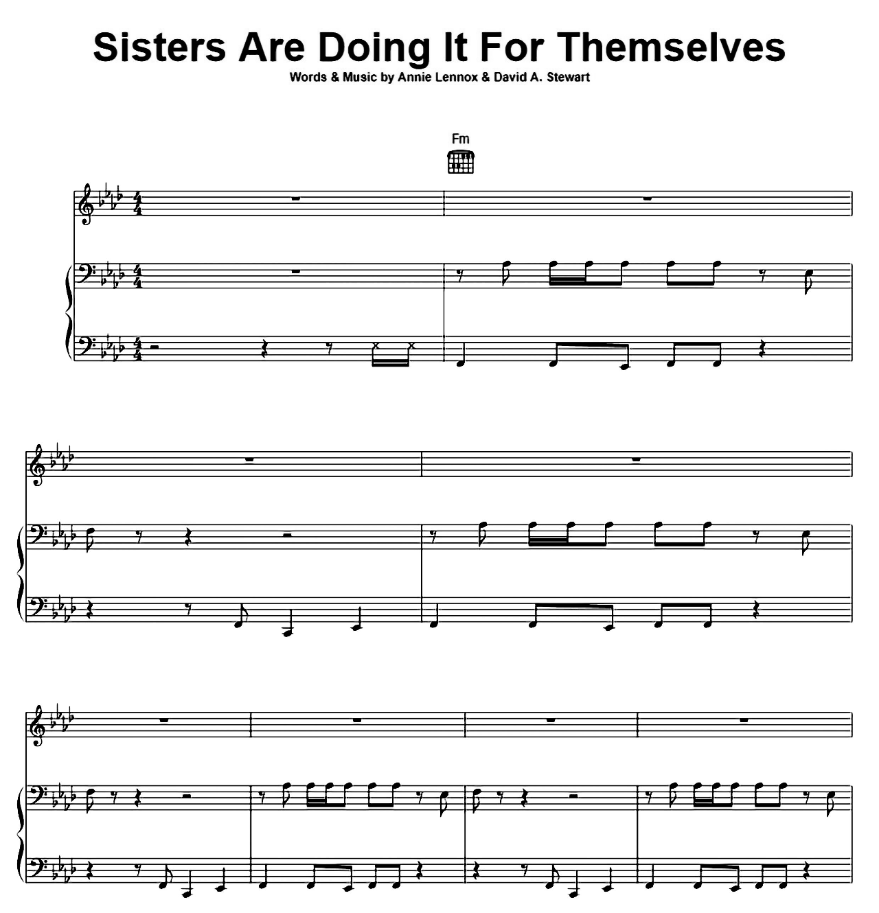 Sisters Are Doing It For Themselves sheet music