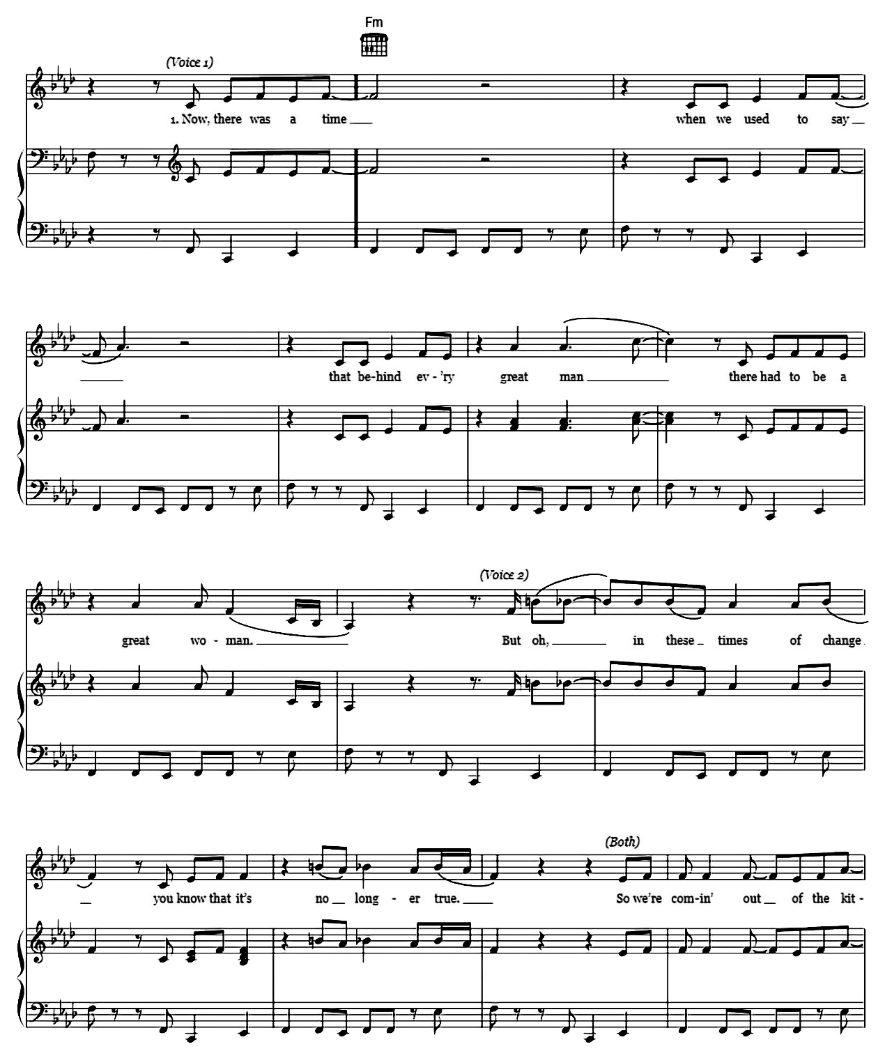 Sisters Are Doing It For Themselves sheet music 2