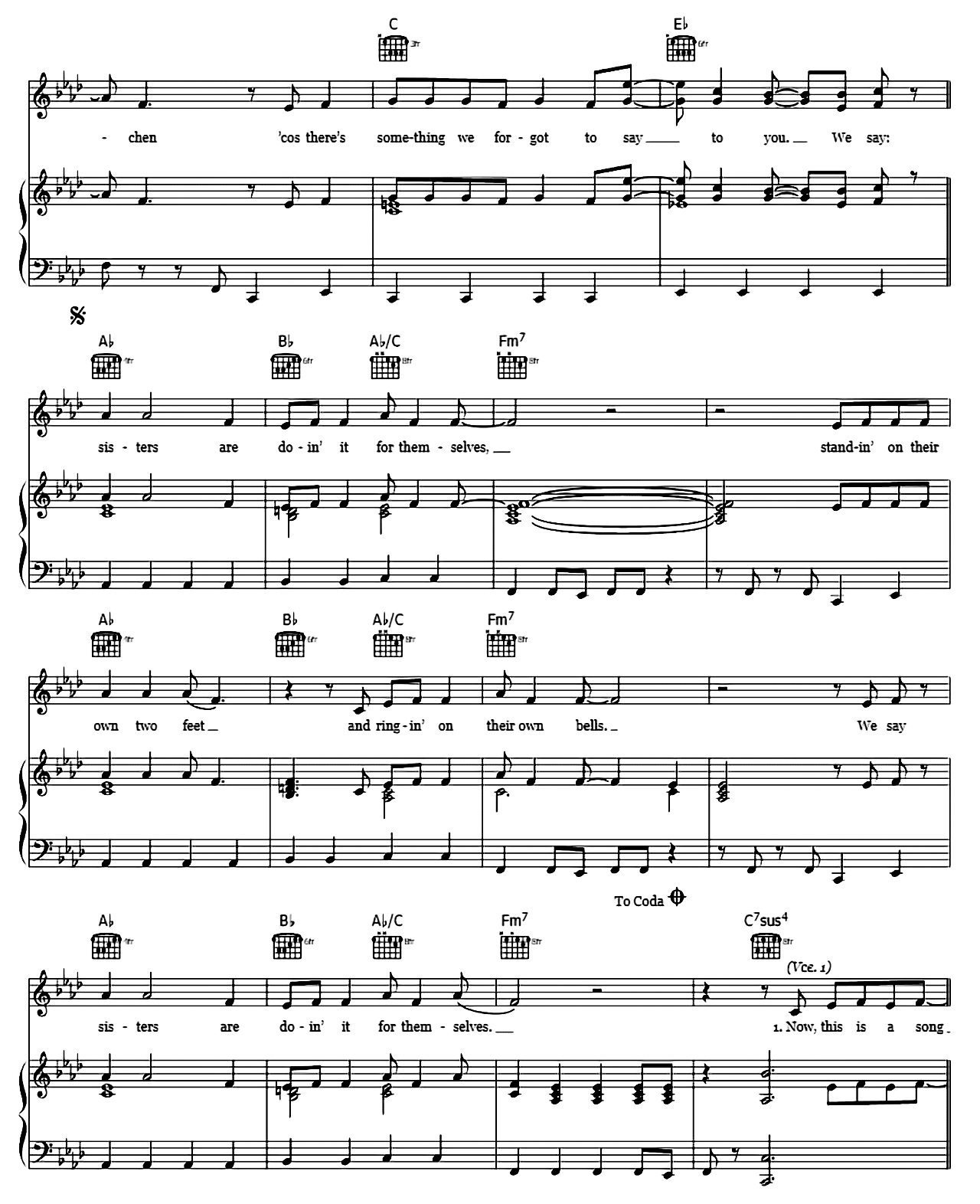 Sisters Are Doing It For Themselves sheet music 3