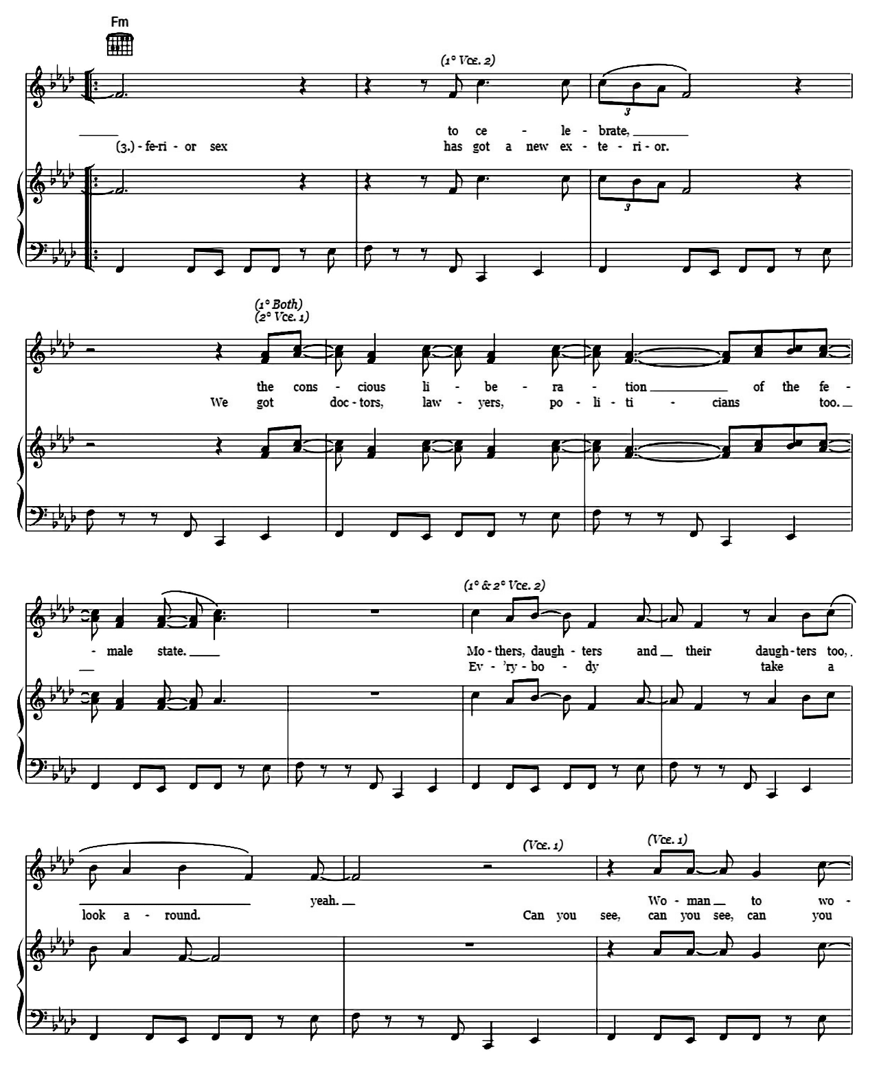 Sisters Are Doing It For Themselves sheet music 4