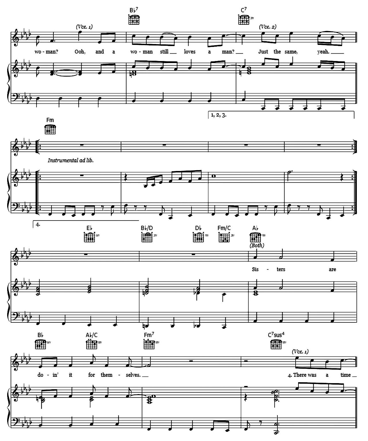 Sisters Are Doing It For Themselves sheet music 6