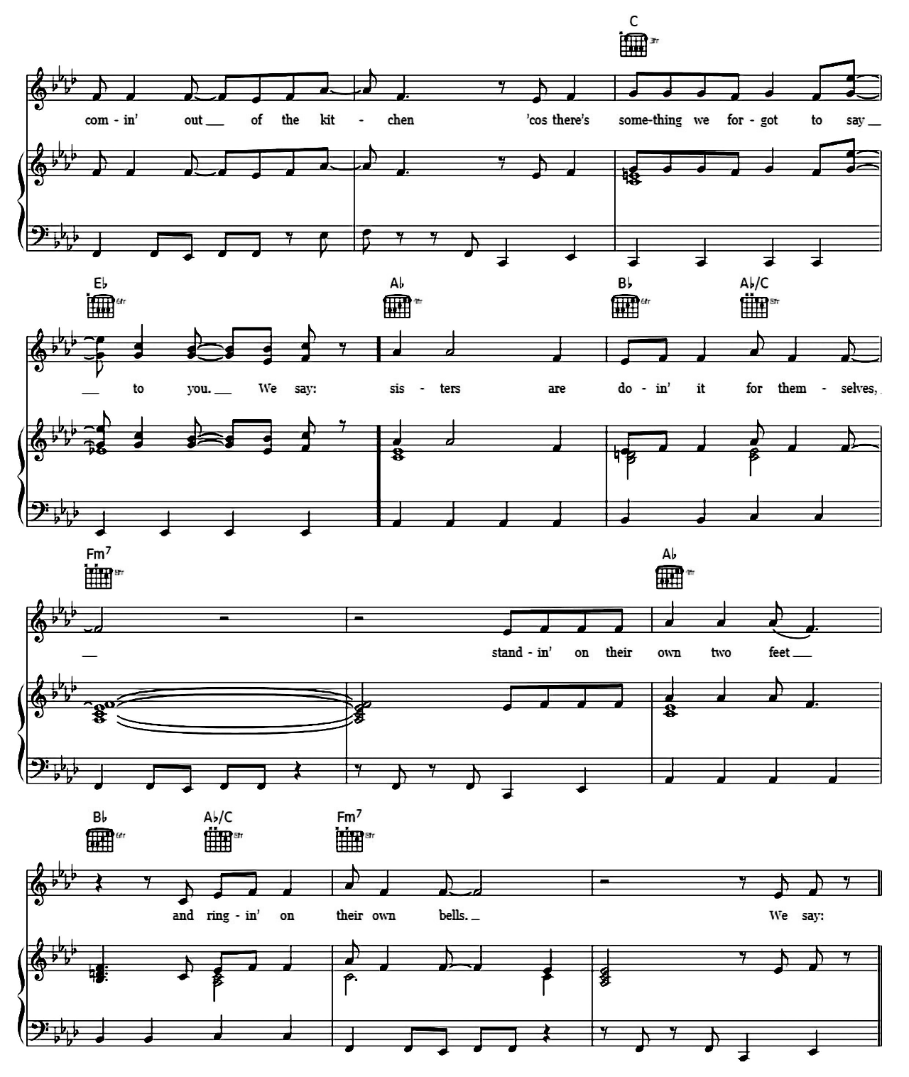 Sisters Are Doing It For Themselves sheet music 8