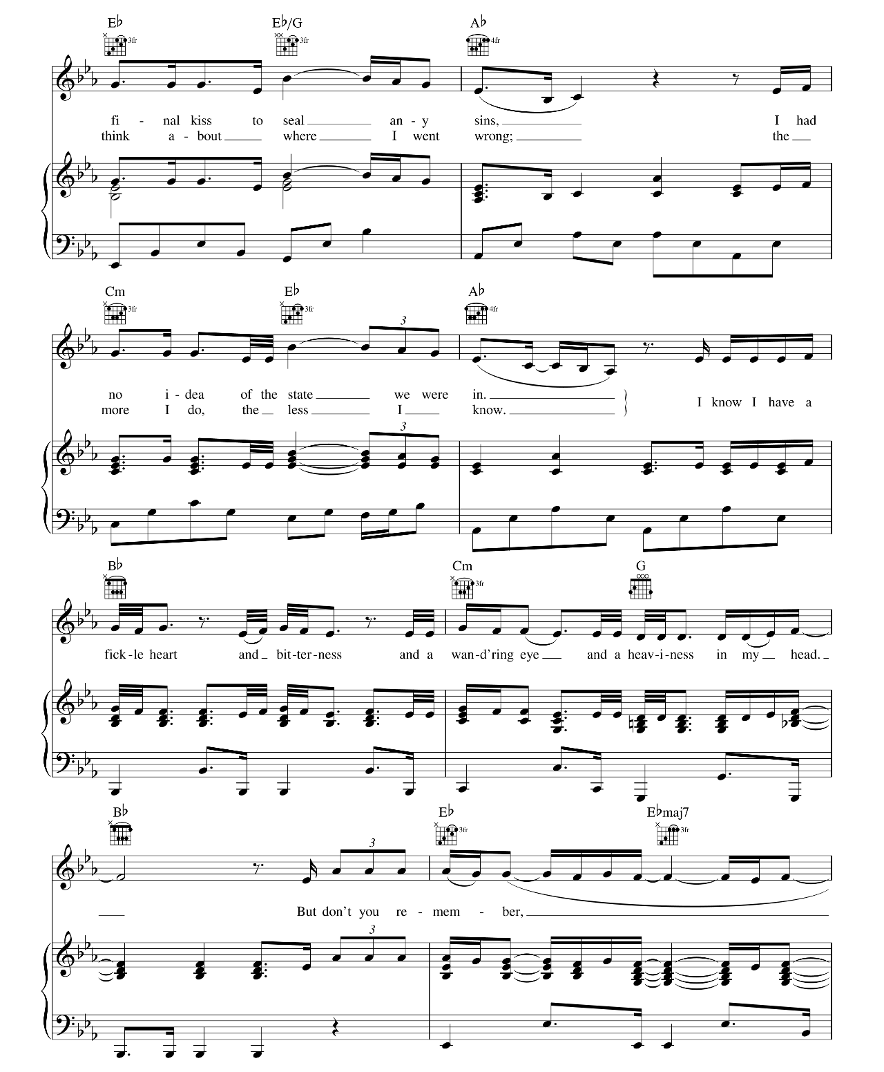 Don't You Remember sheet music 2