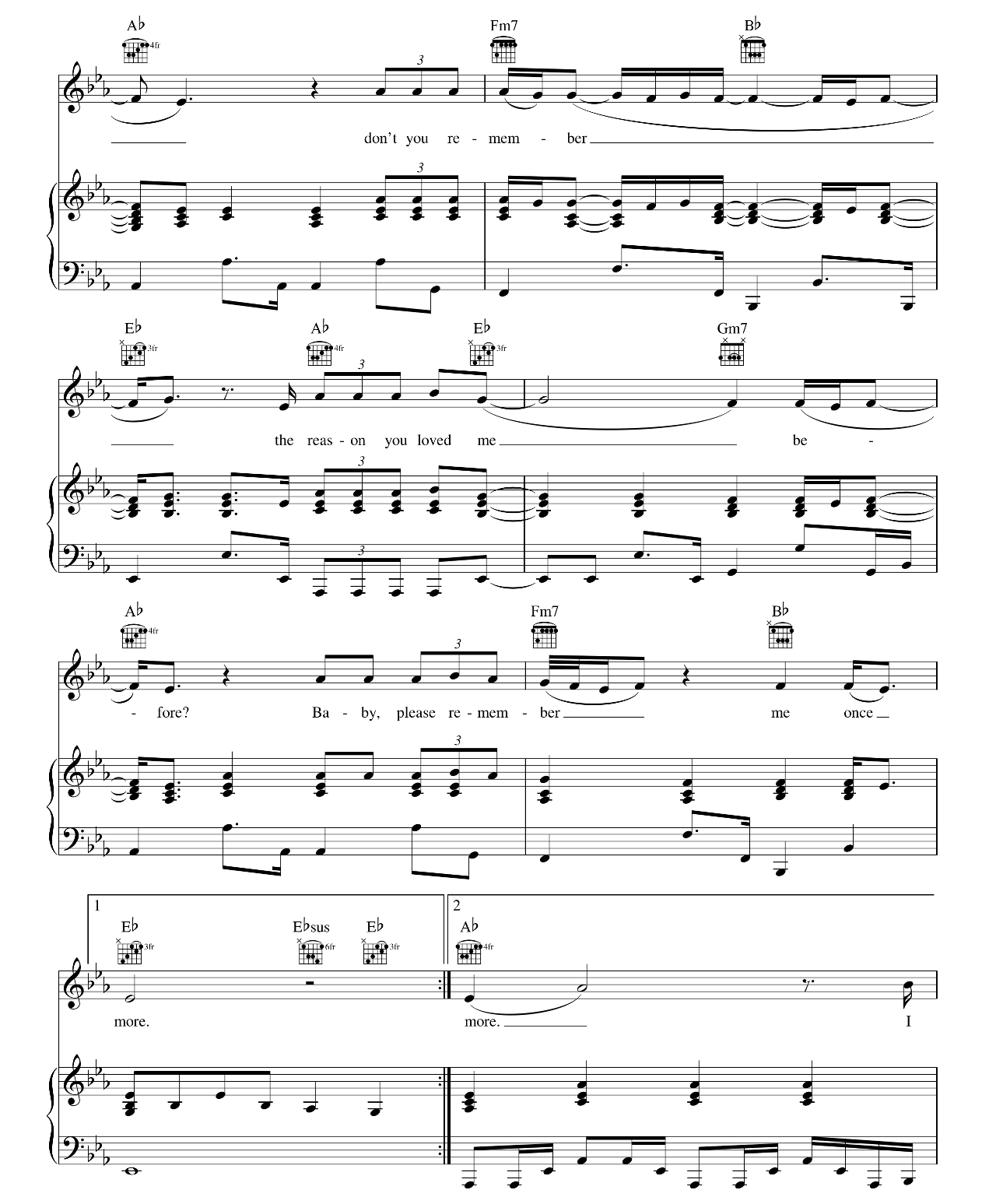 Don't You Remember sheet music 3