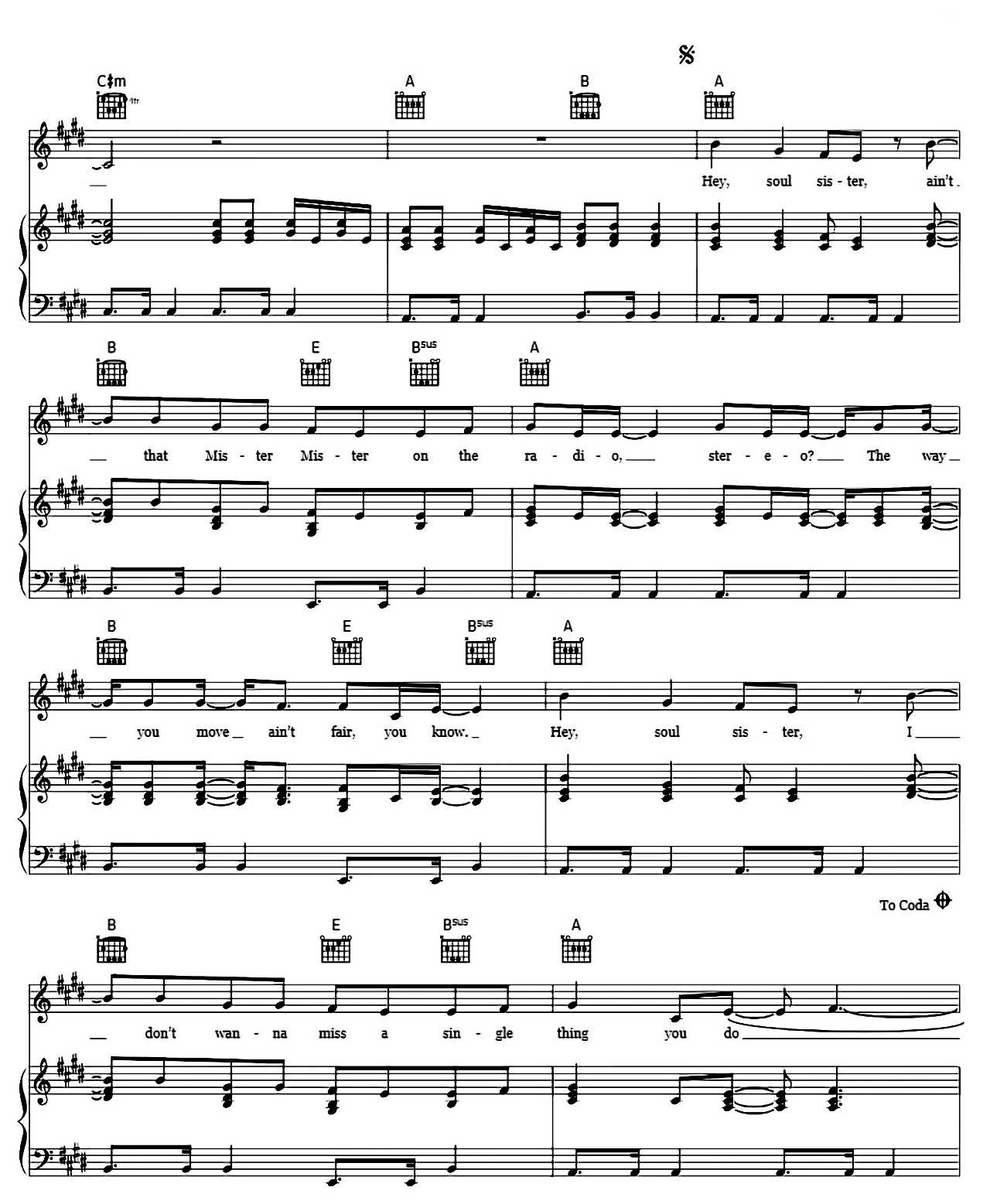 Hey Soul Sister sheet music 3