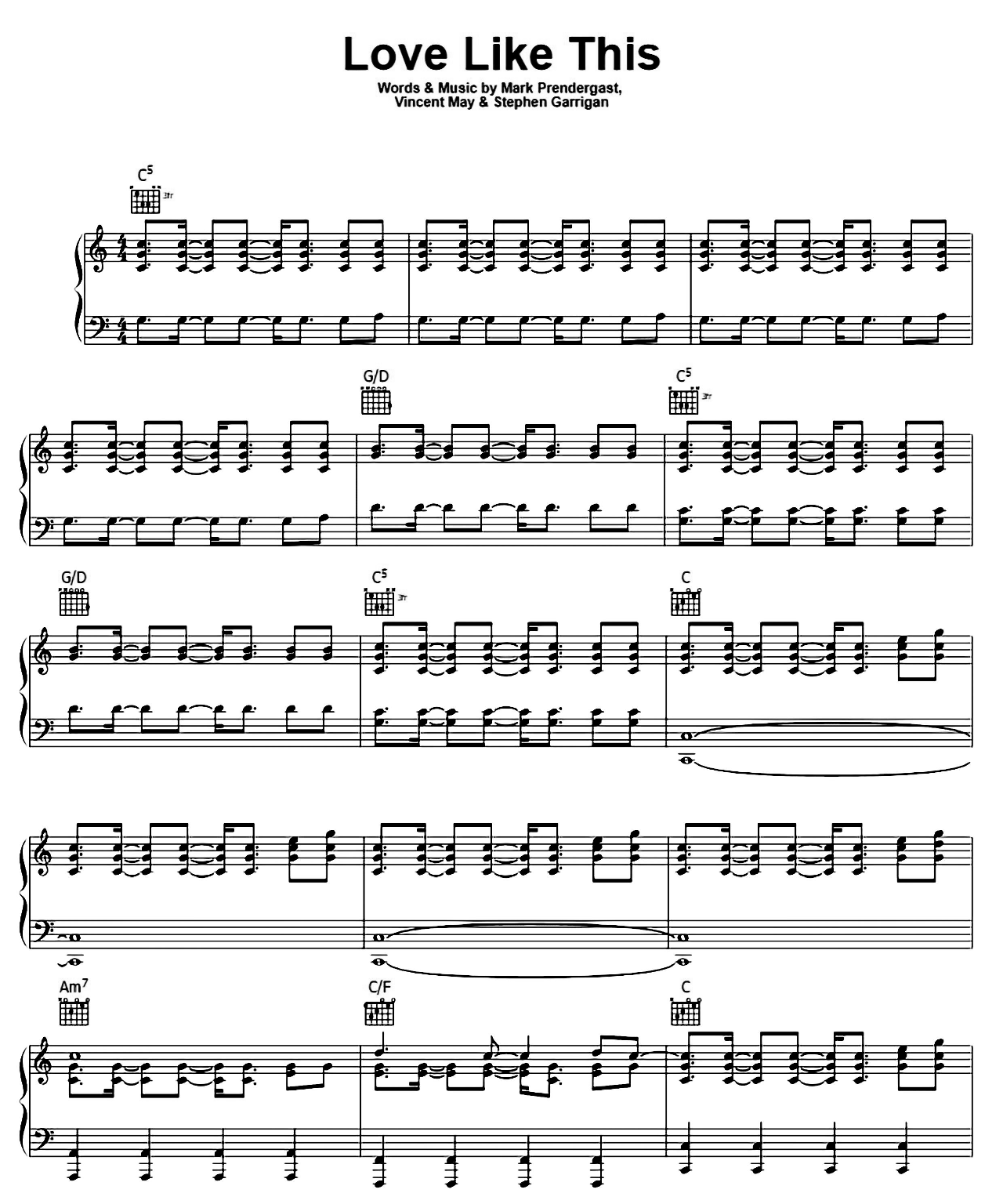 Love Like This sheet music