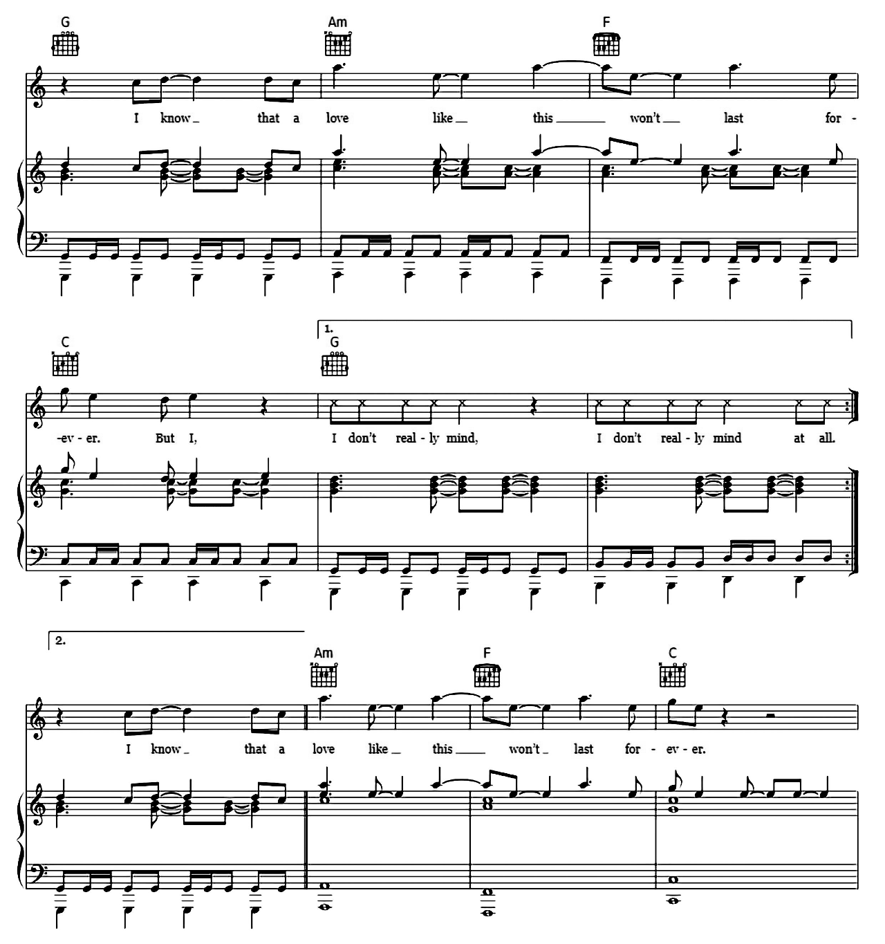 Love Like This sheet music 5