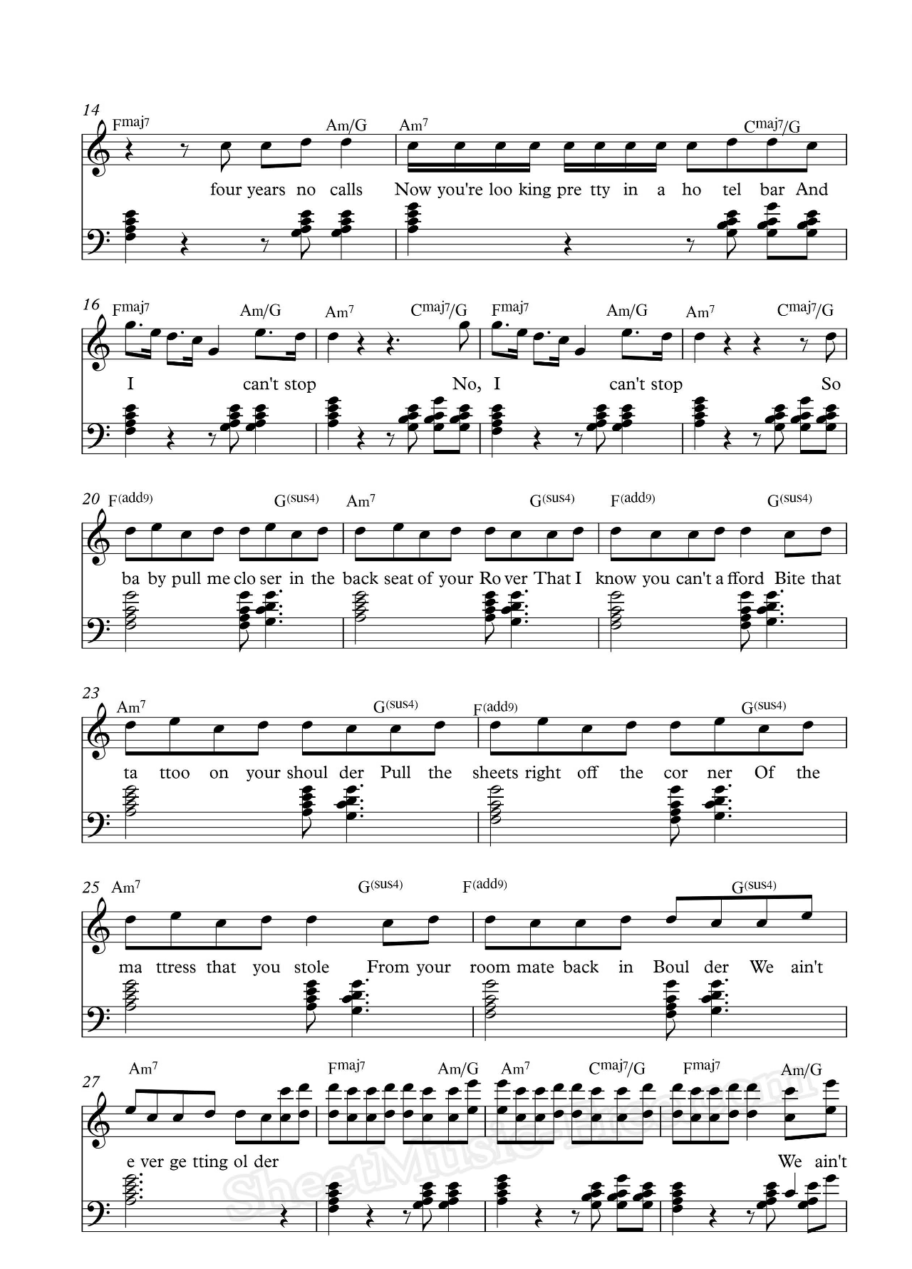 Closer sheet music 2