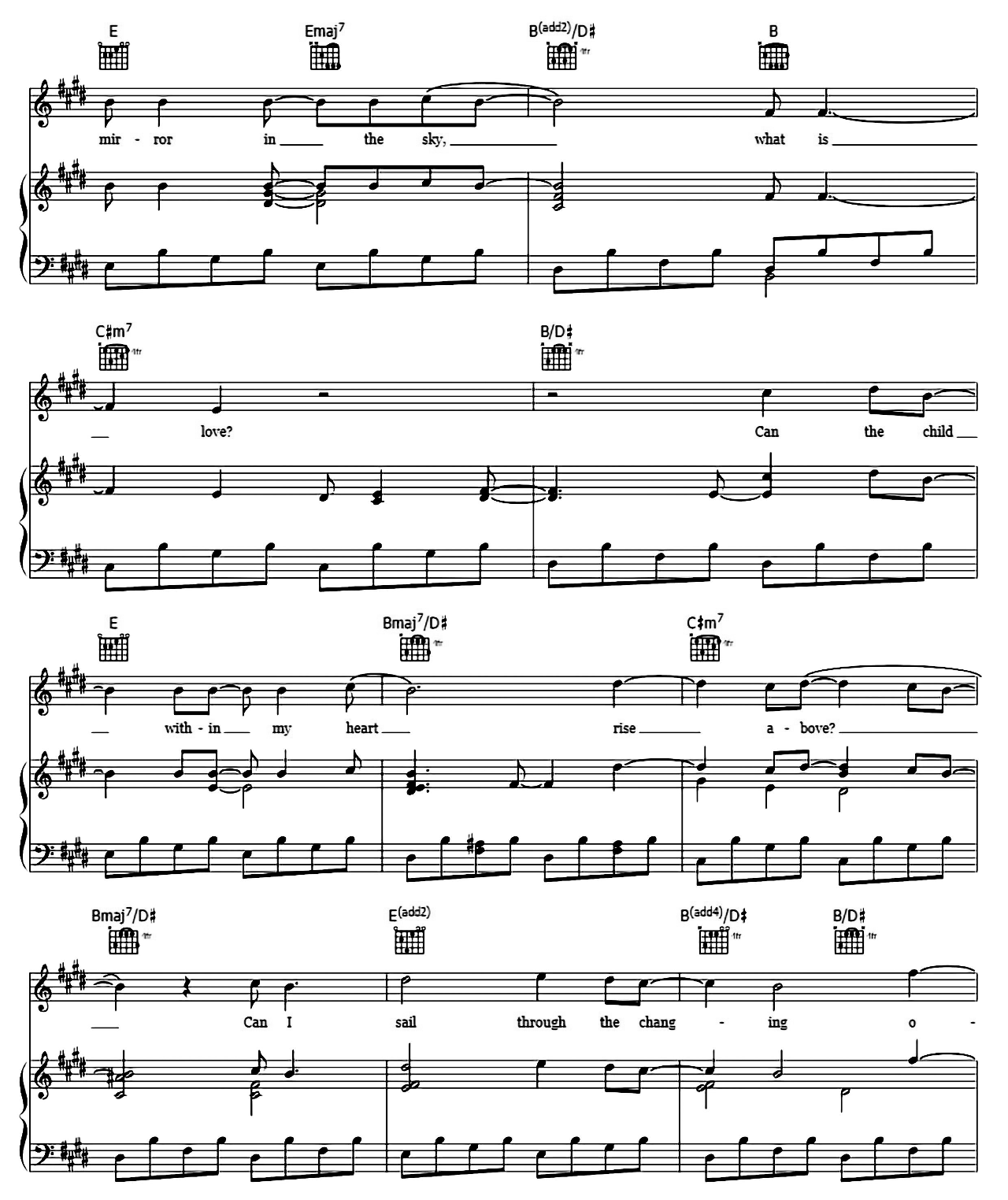 Landslide sheet music 3