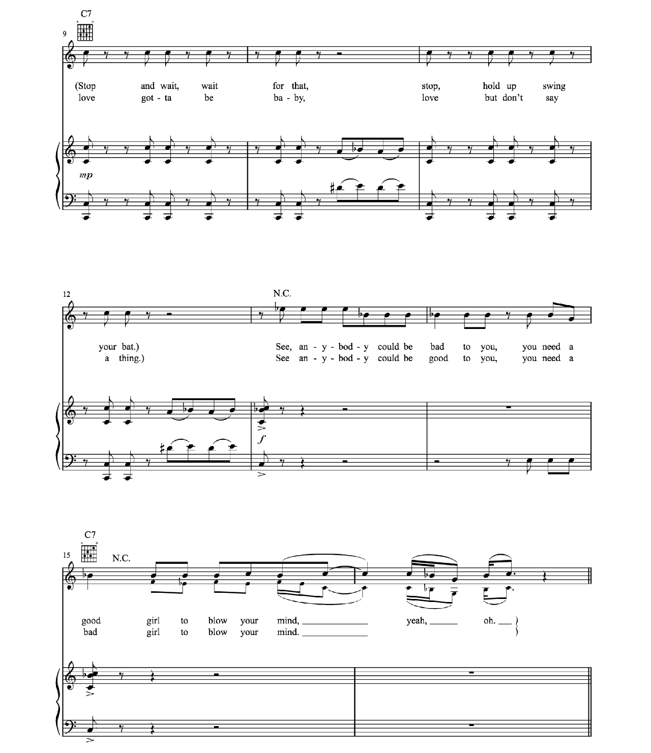 Bang Bang sheet music 2