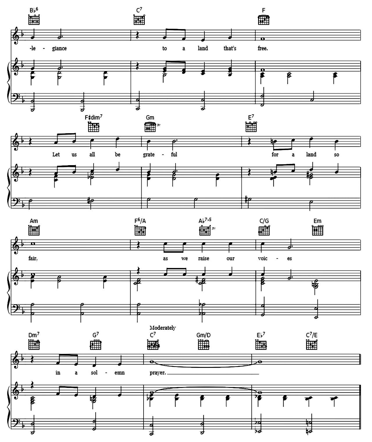 God Bless America sheet music 2