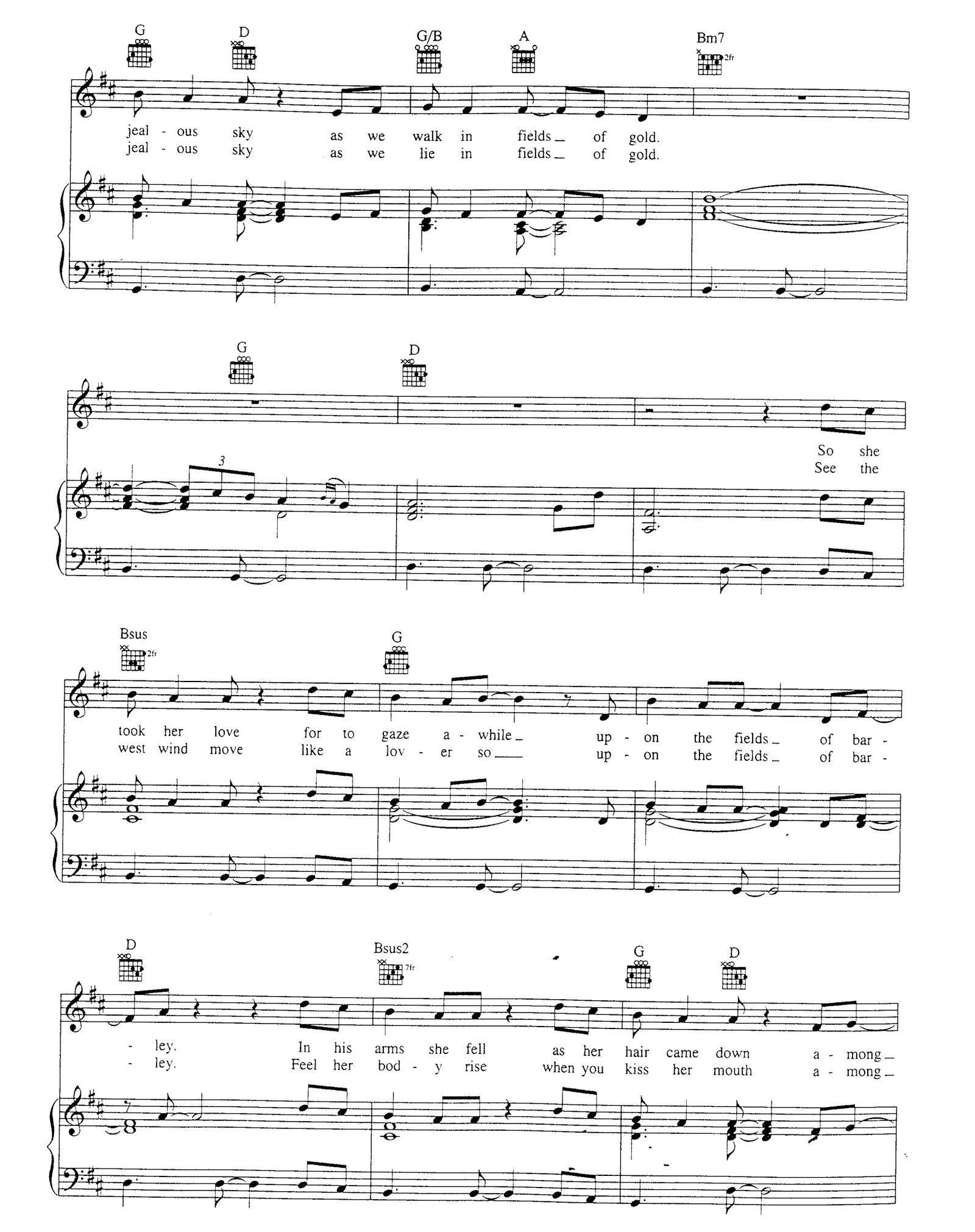 Fields Of Gold sheet music 2