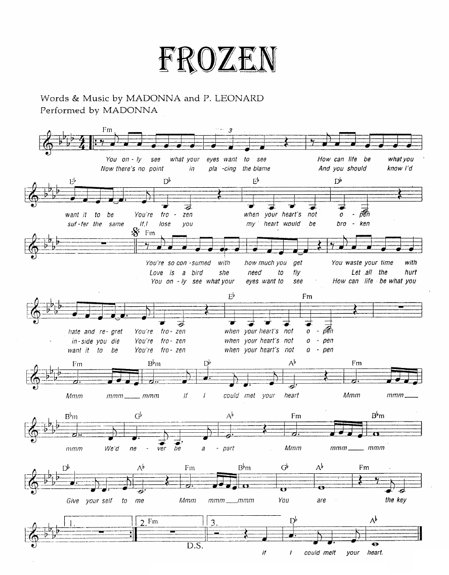 Rozen sheet music