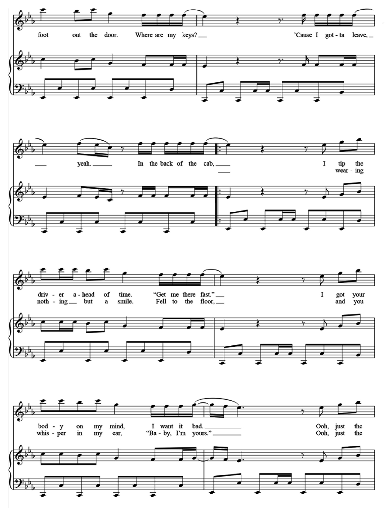 Want To Want Me sheet music 2
