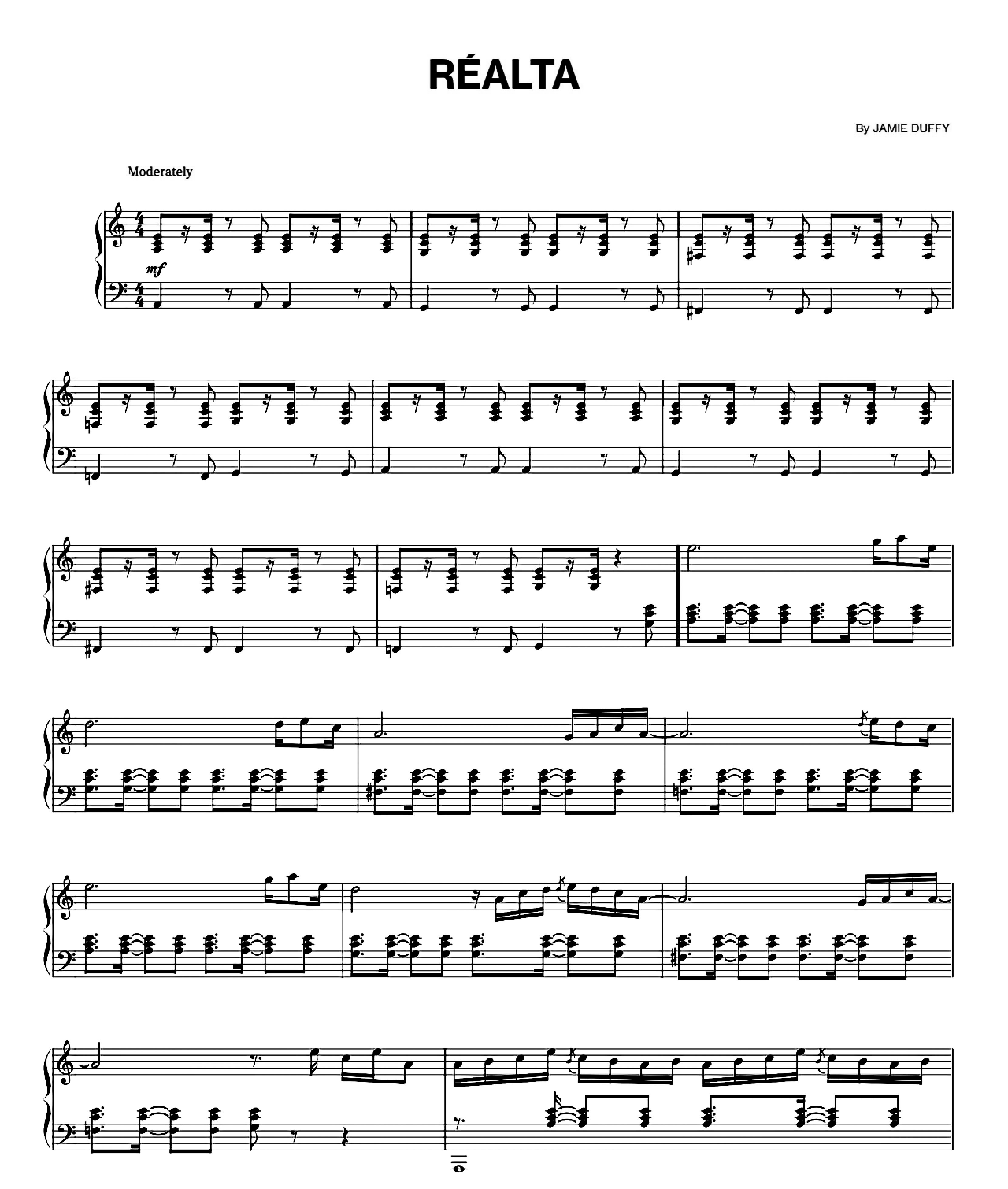 Realta sheet music