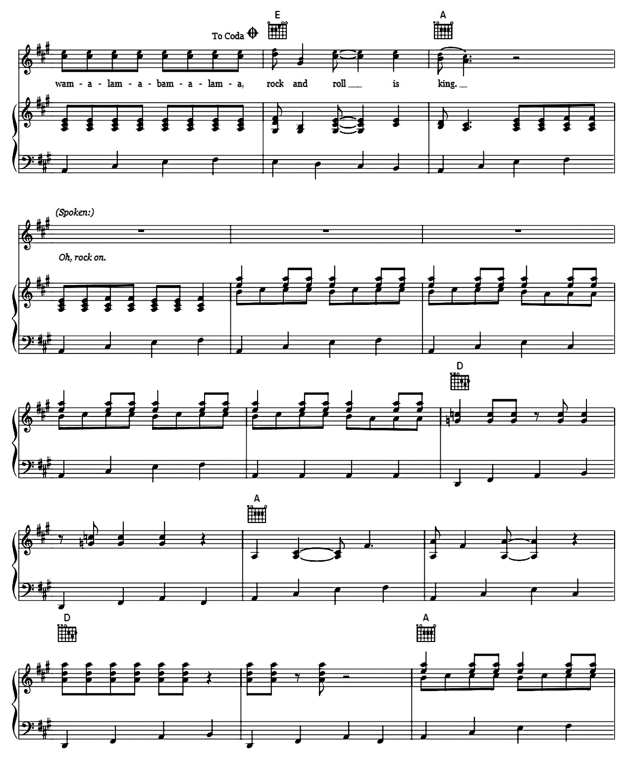 Rock N Roll Is King sheet music 5