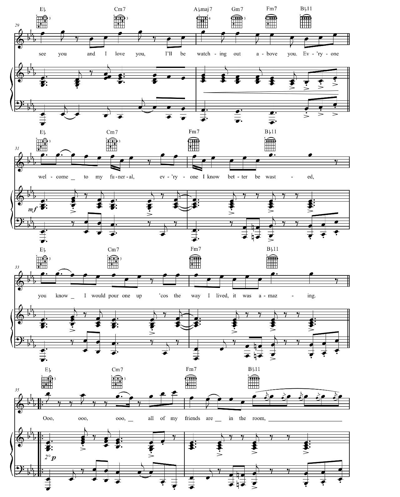 Funeral sheet music 4