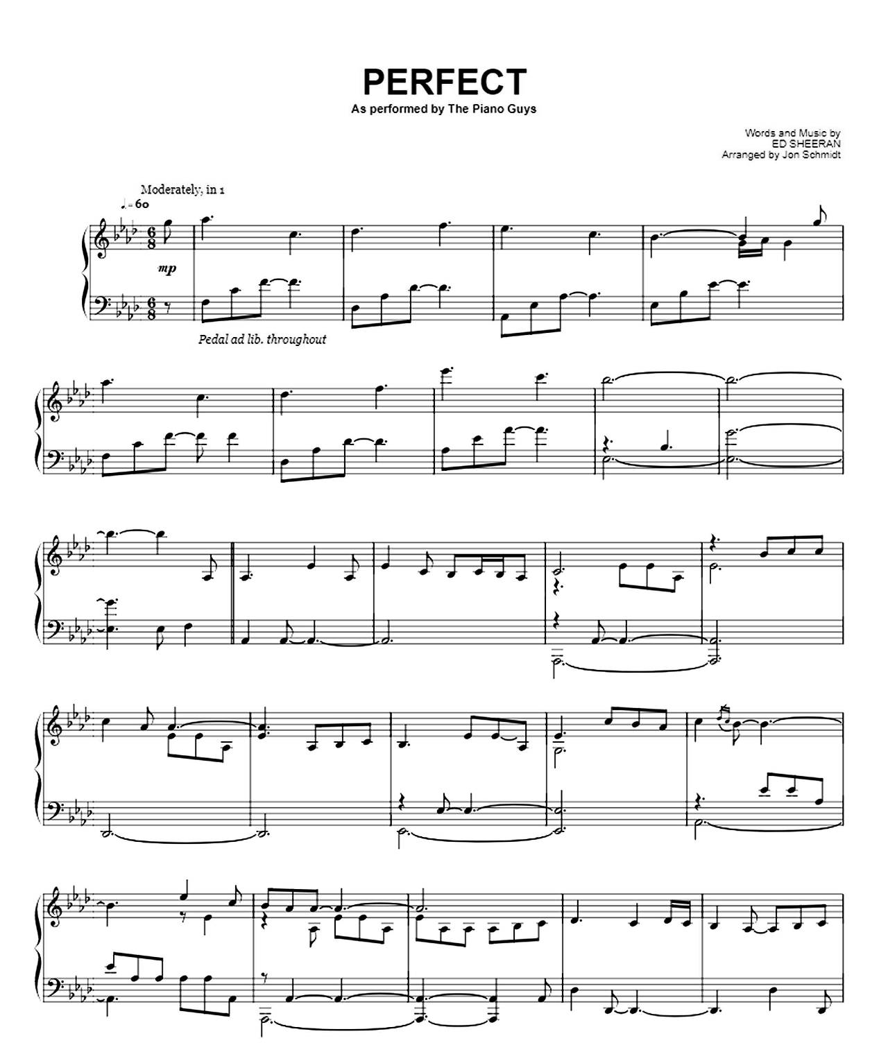Perfect sheet music