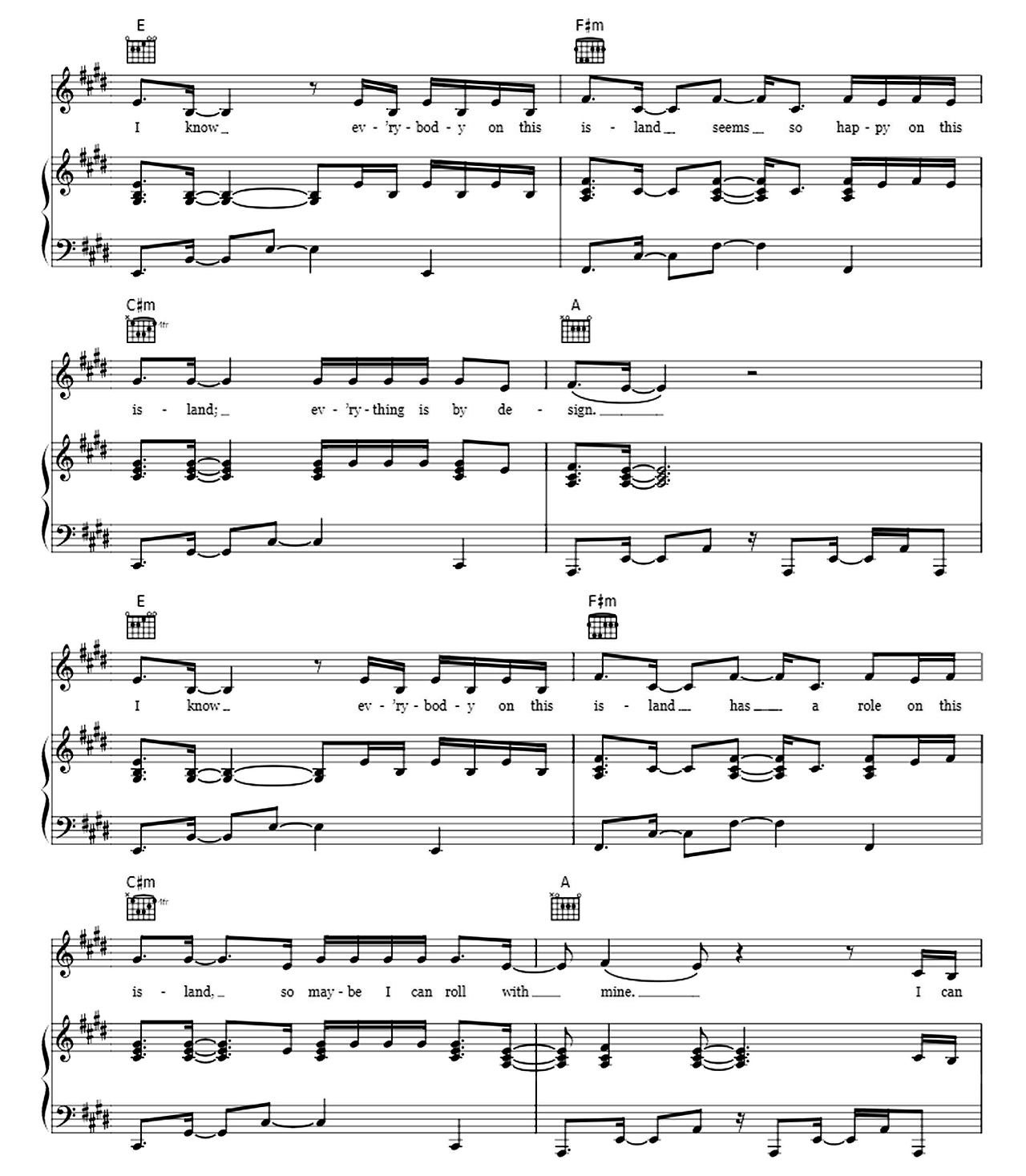 How Far I'll Go (from Moana Alessia Cara Version) sheet music 4