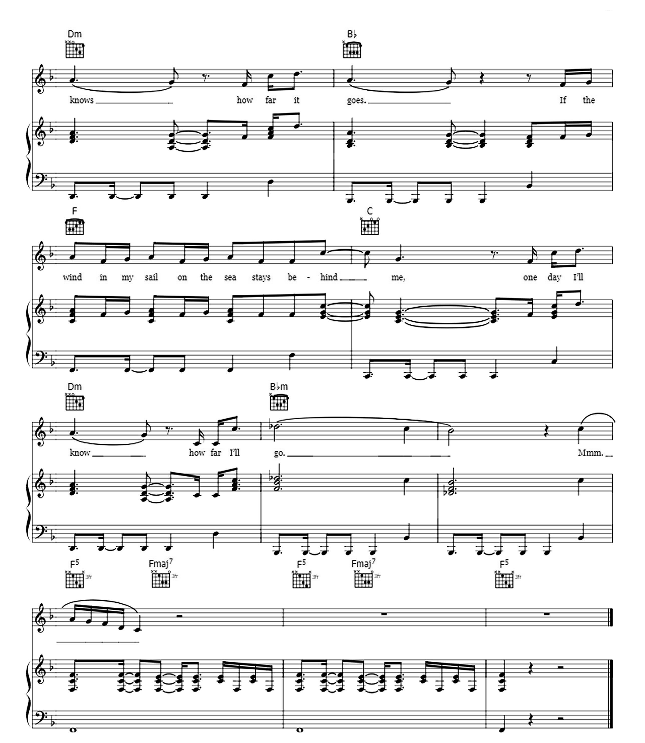How Far I'll Go (from Moana Alessia Cara Version) sheet music 6