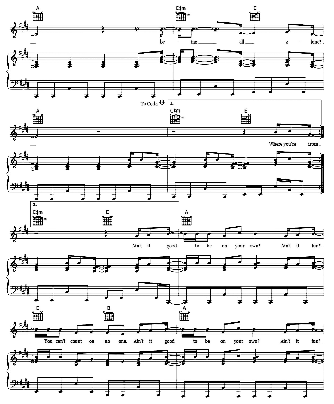 Ain't It Fun sheet music 4