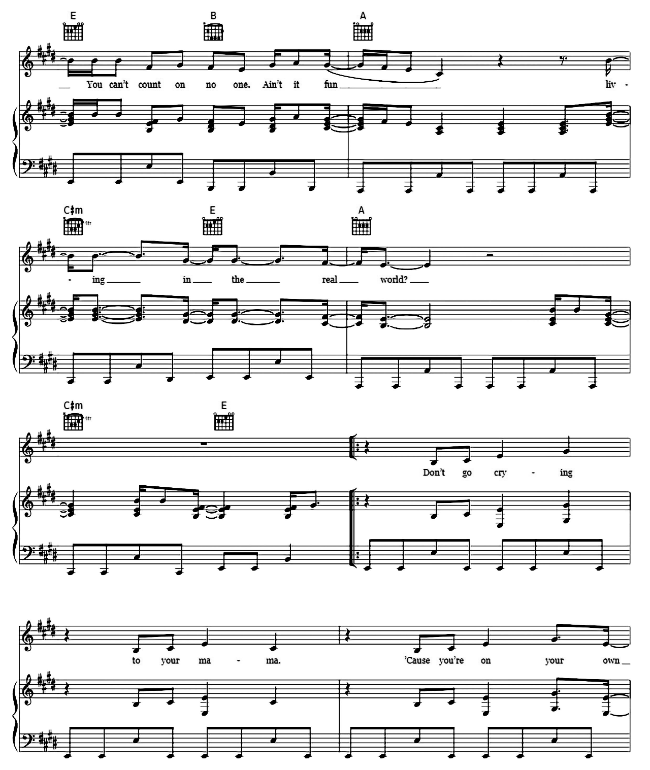 Ain't It Fun sheet music 5