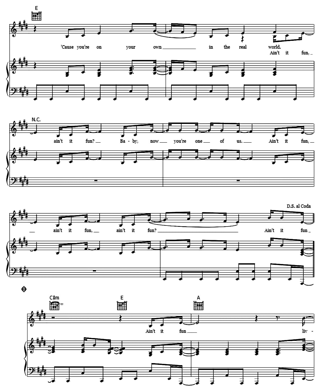 Ain't It Fun sheet music 7