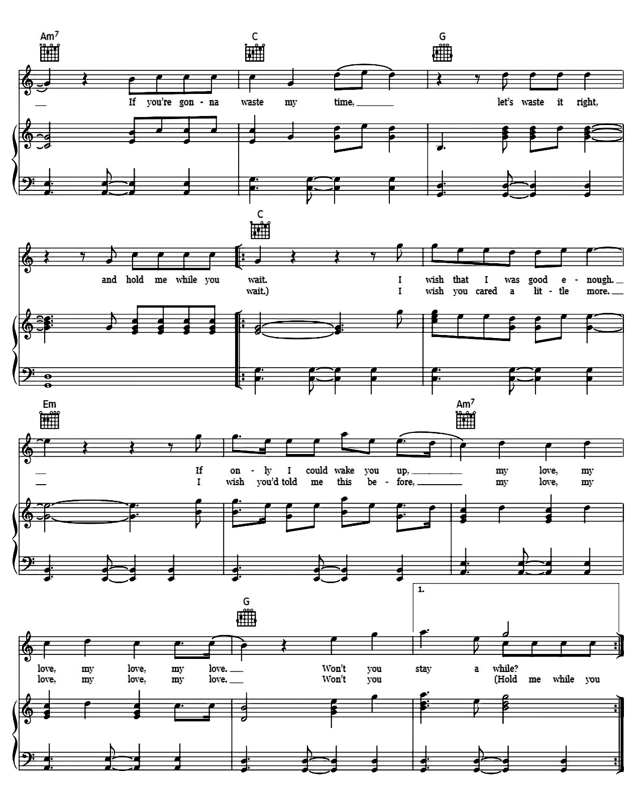 Hold Me While You Wait sheet music 4