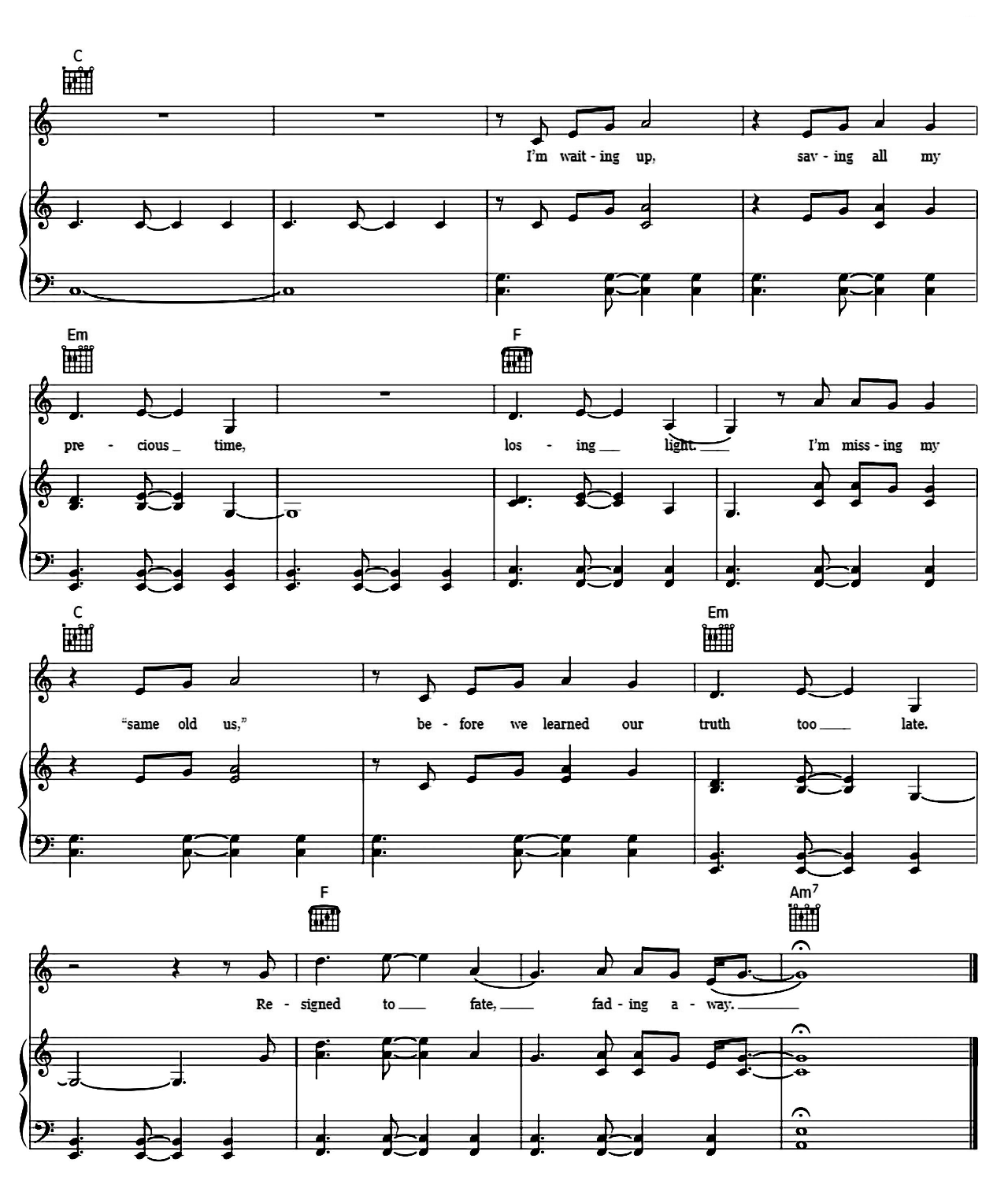 Hold Me While You Wait sheet music 7