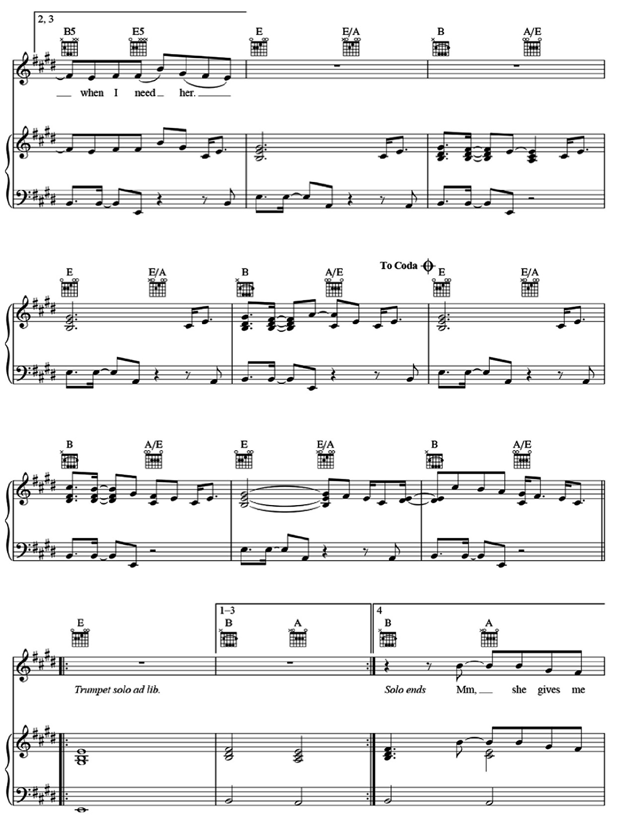 Cheerleader sheet music 4