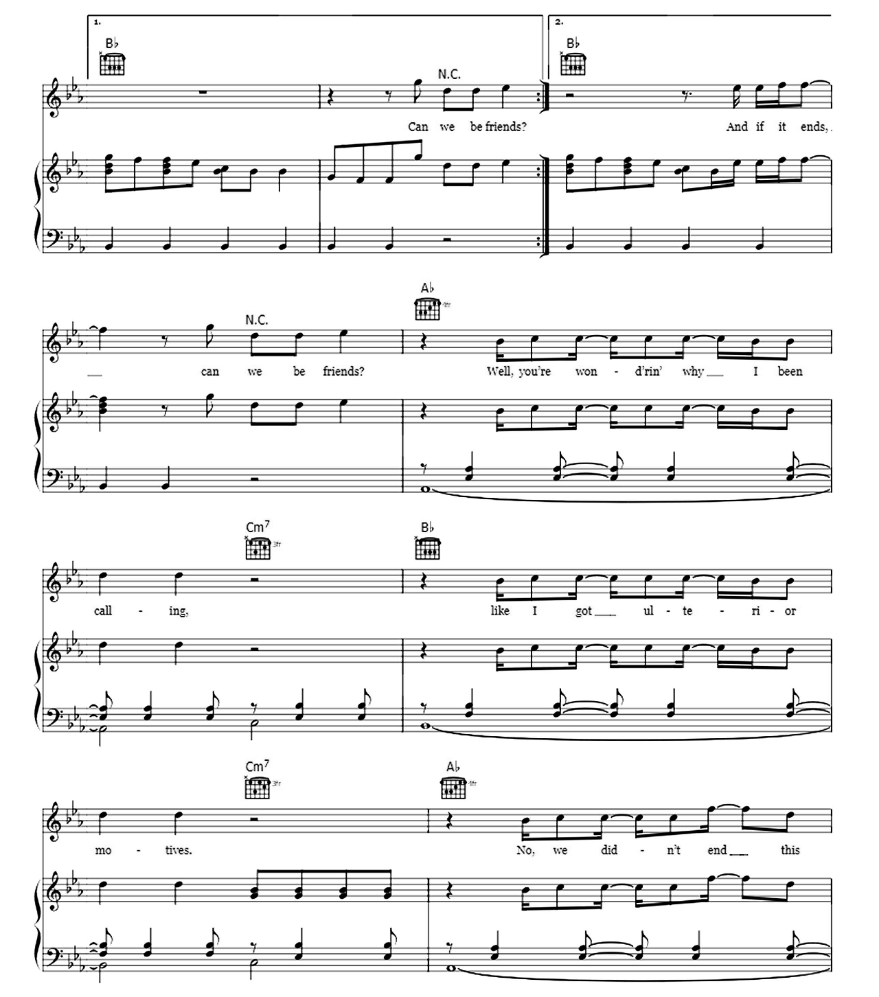 Friends sheet music 4