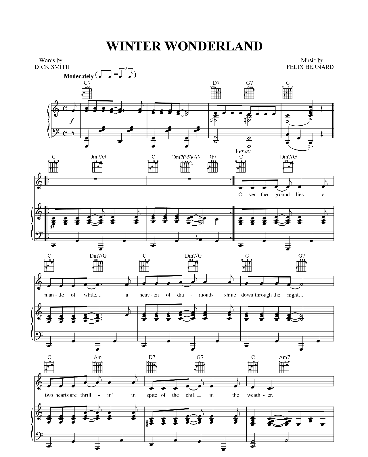 Winter Wonderland sheet music