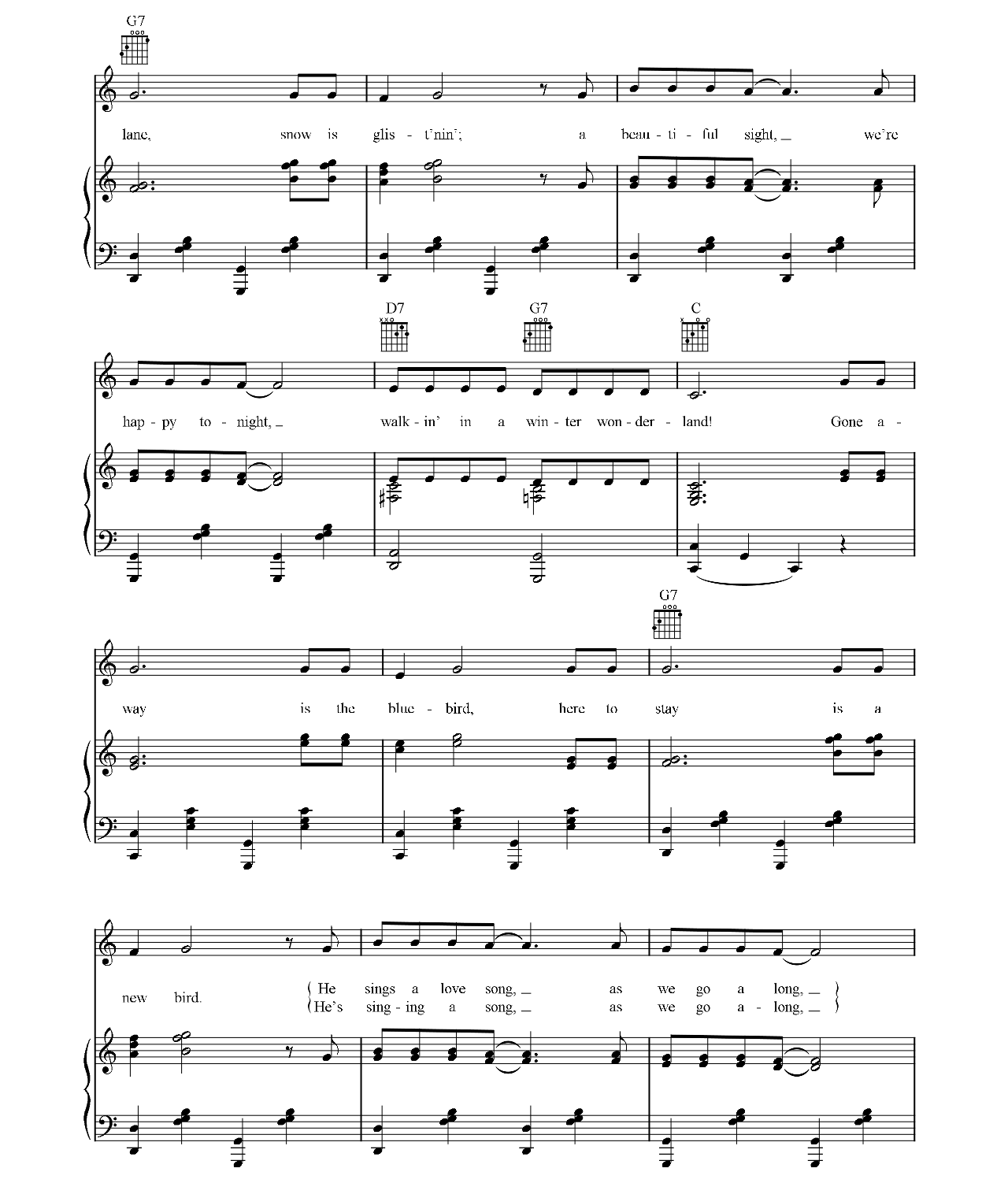 Winter Wonderland sheet music 3