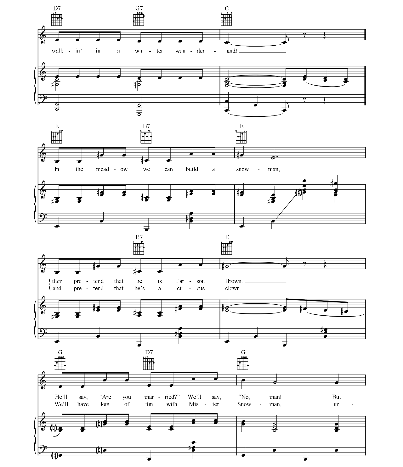 Winter Wonderland sheet music 4