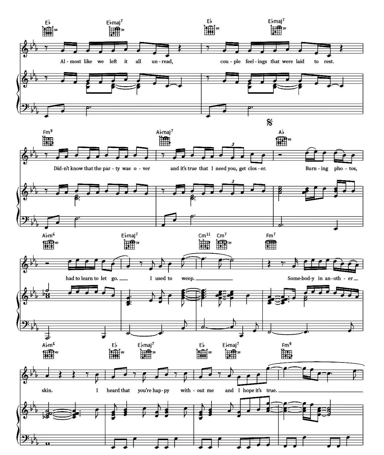 Die For You sheet music 2