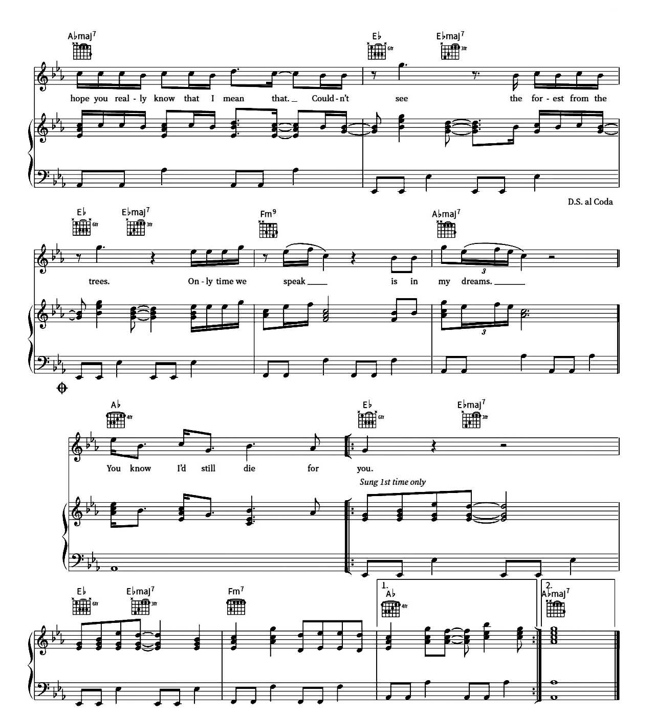 Die For You sheet music 4