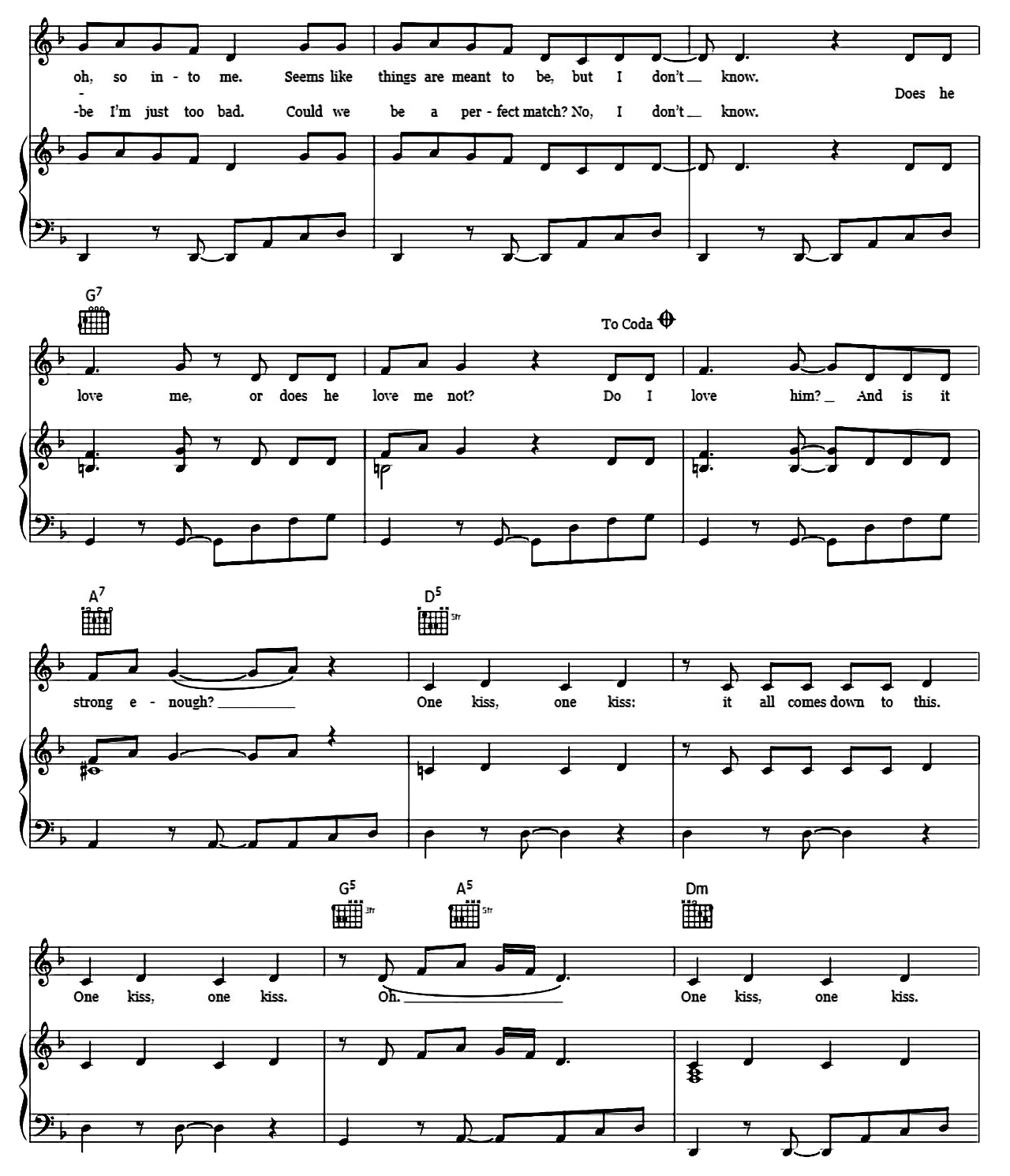One Kiss (from Descendants 3) sheet music 2