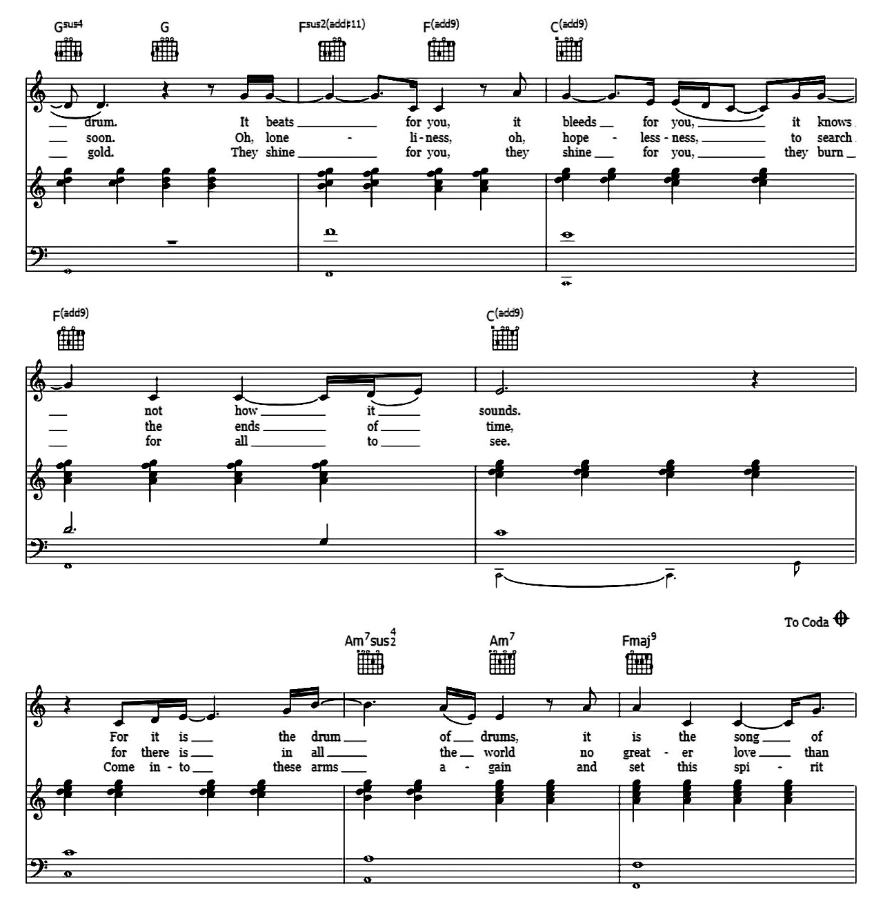 Love Song For A Vampire sheet music 2