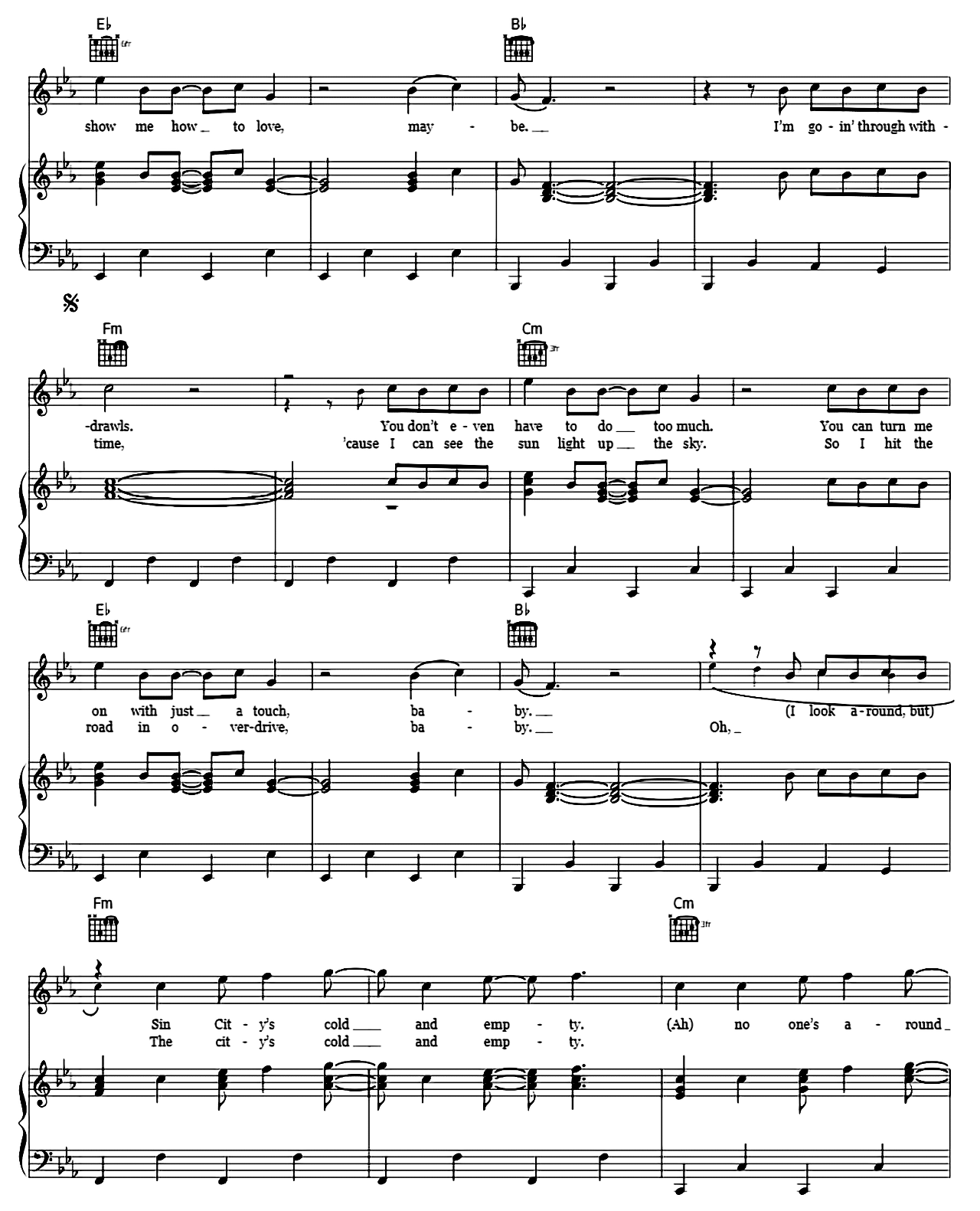 Blinding Lights sheet music 2