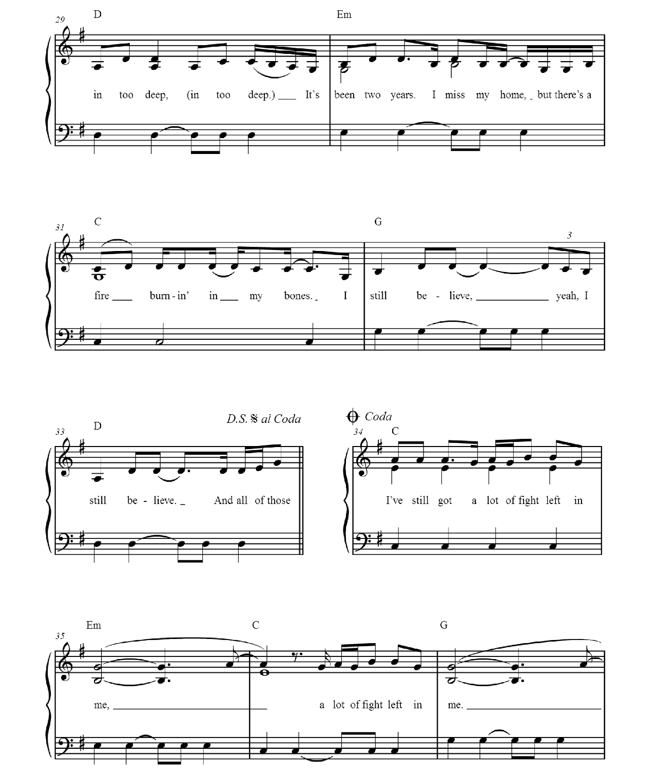 Fight Song sheet music 4