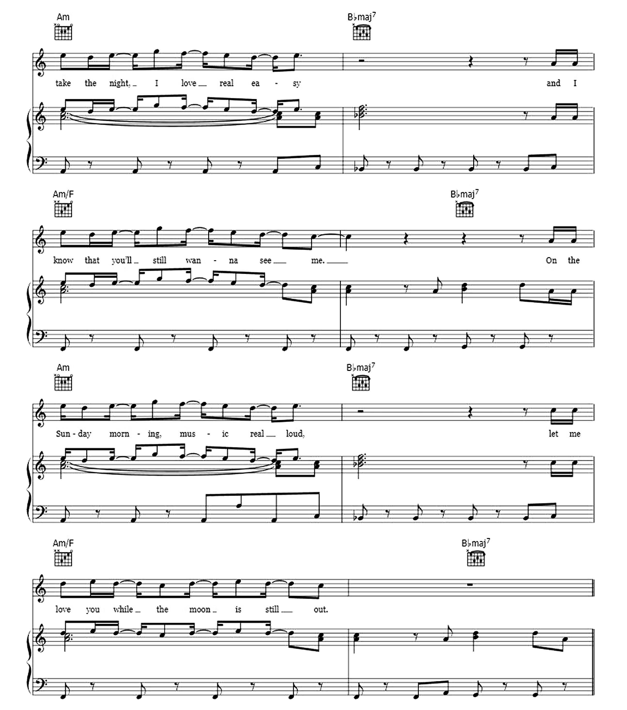 One Kiss sheet music 2