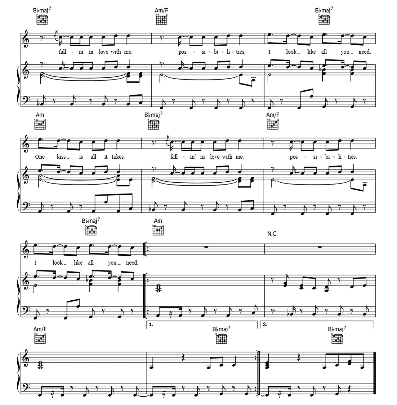 One Kiss sheet music 8