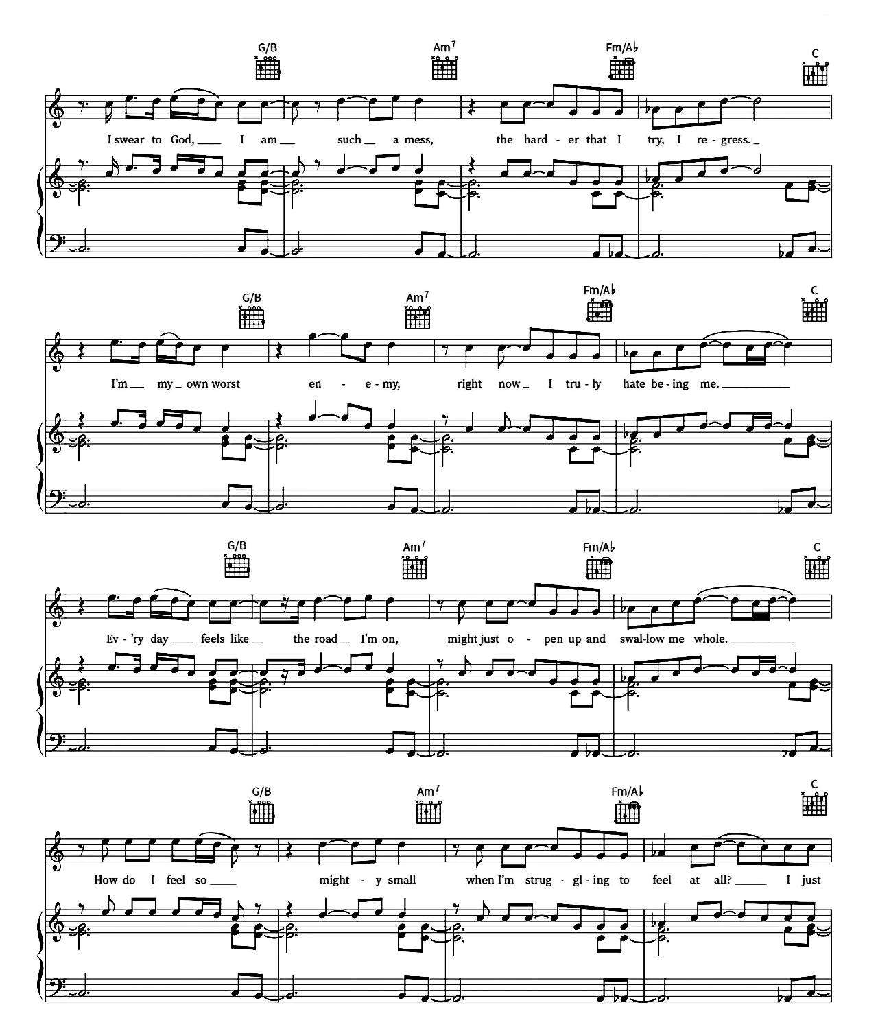 Hold On sheet music 4