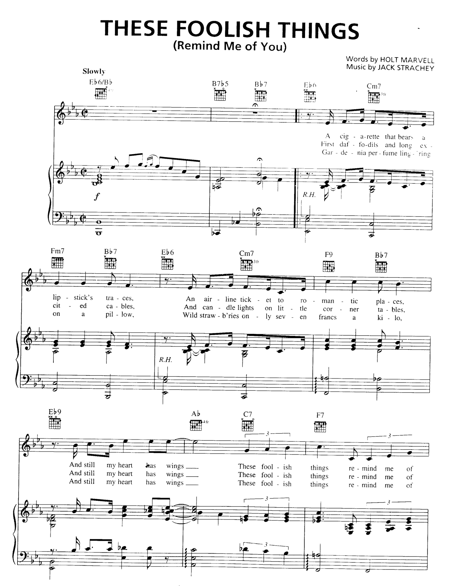 These Foolish Things sheet music