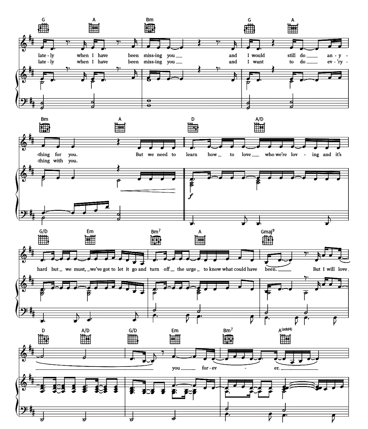 Can't Be Together sheet music 3