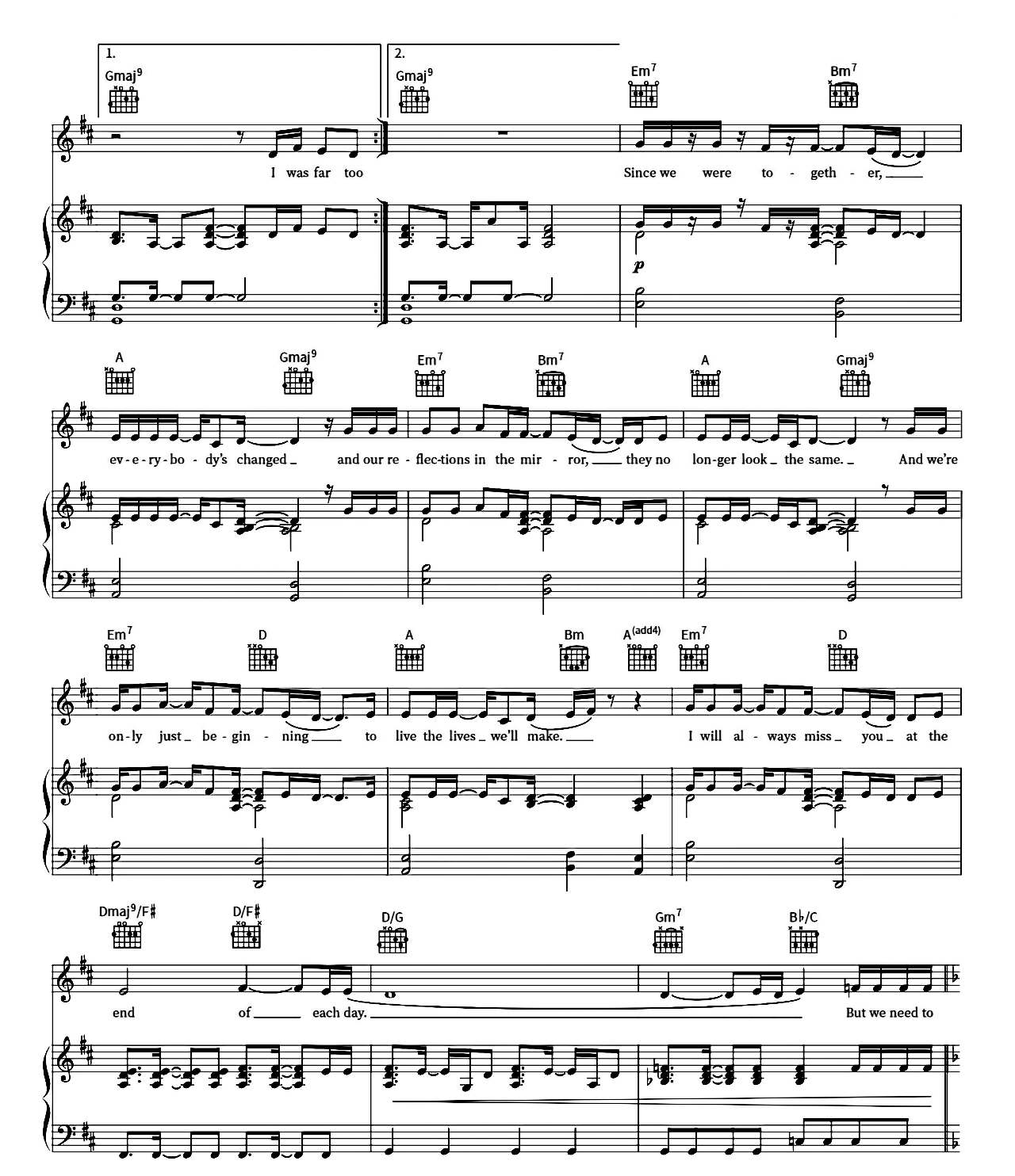 Can't Be Together sheet music 4