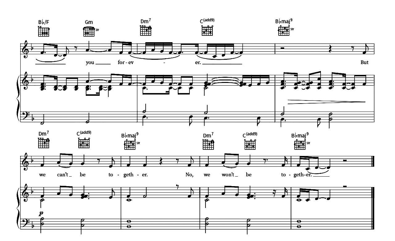 Can't Be Together sheet music 6